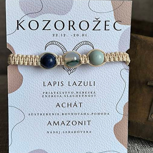 Kozorožec (Lapis Lazuli, Achát, Amazonit)
