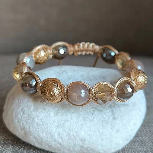 La Moon - Mineral Bracelet (Moonstone, Lava Stone, Agate) - Marole