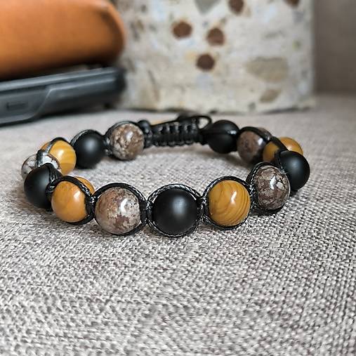Maple - Mineral Bracelet (Obsidian, Jasper, Agate)