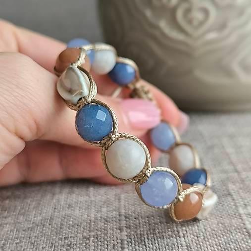 Blue Tide - Mineral Bracelet (Aquamarine, Agate, Jadeite) - Marole