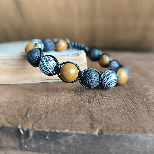 Woody - Mineral Bracelet (Jasper, Lava Stone, Malachite) - Marole