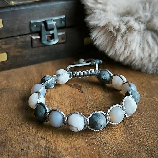 The Rock - Mineral Bracelet (Labradorite, Agate) - Marole