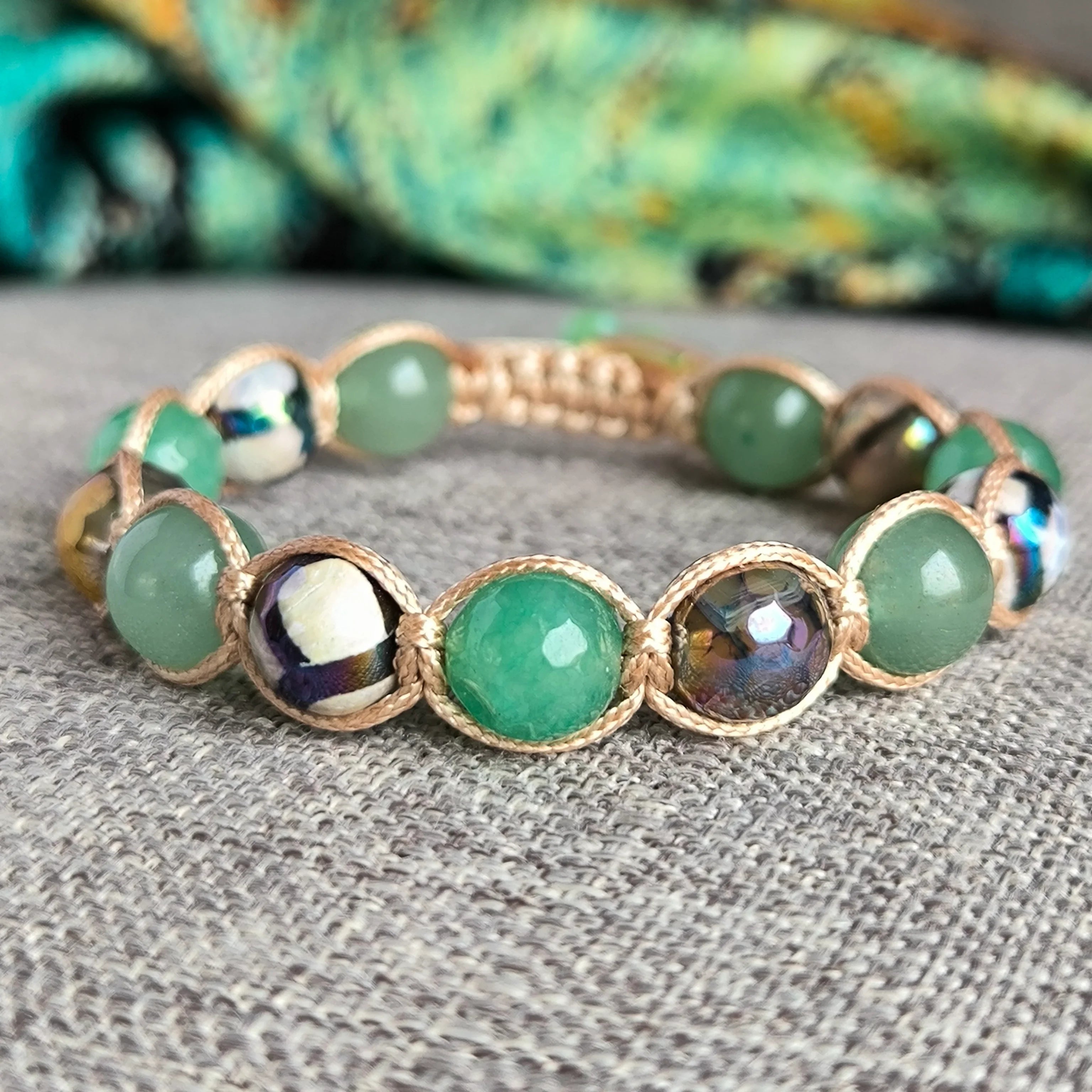 Green Peace - Mineral Bracelet (Aventurine, Jadeite, Agate) - Marole