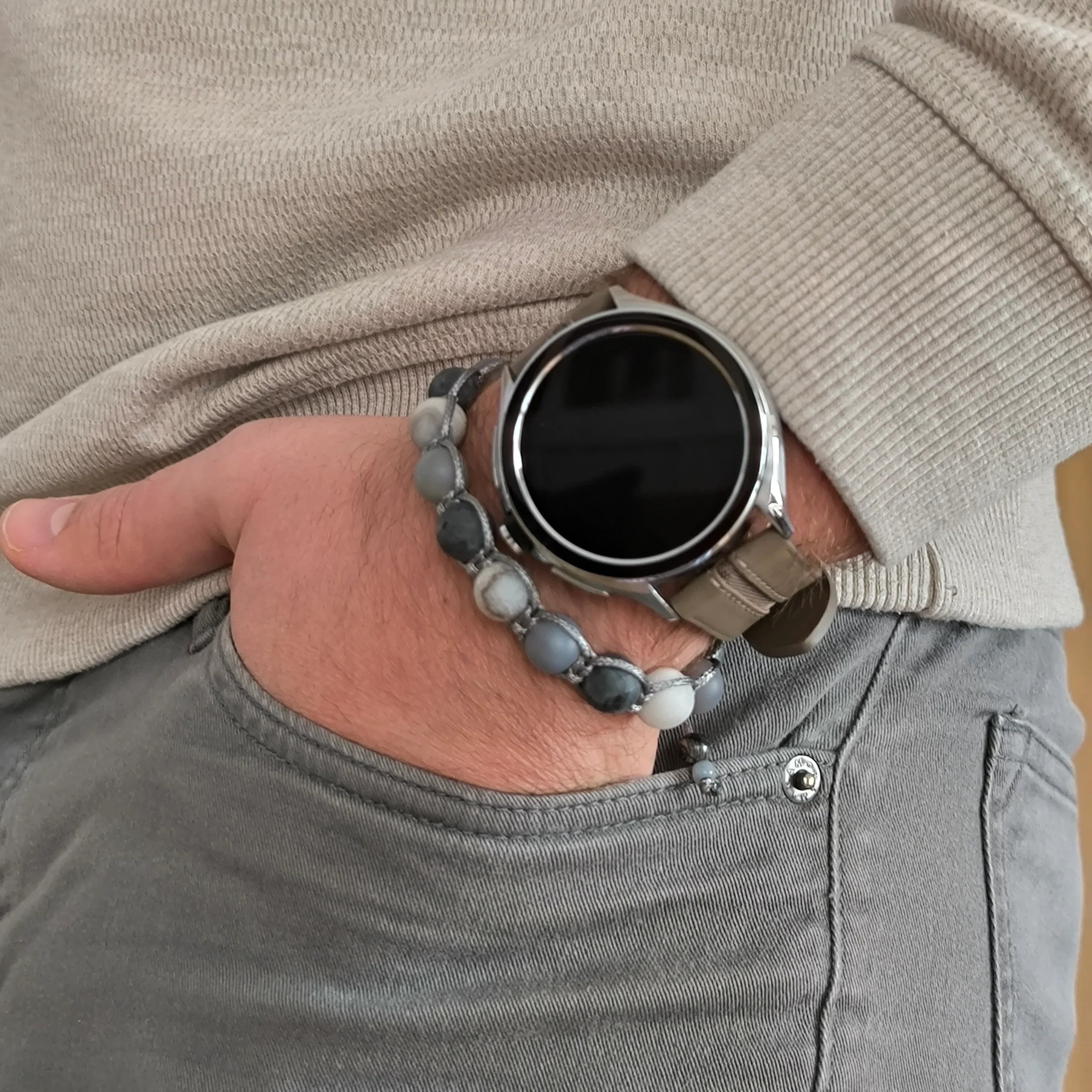 The Rock - Mineral Bracelet (Labradorite, Agate) - Marole