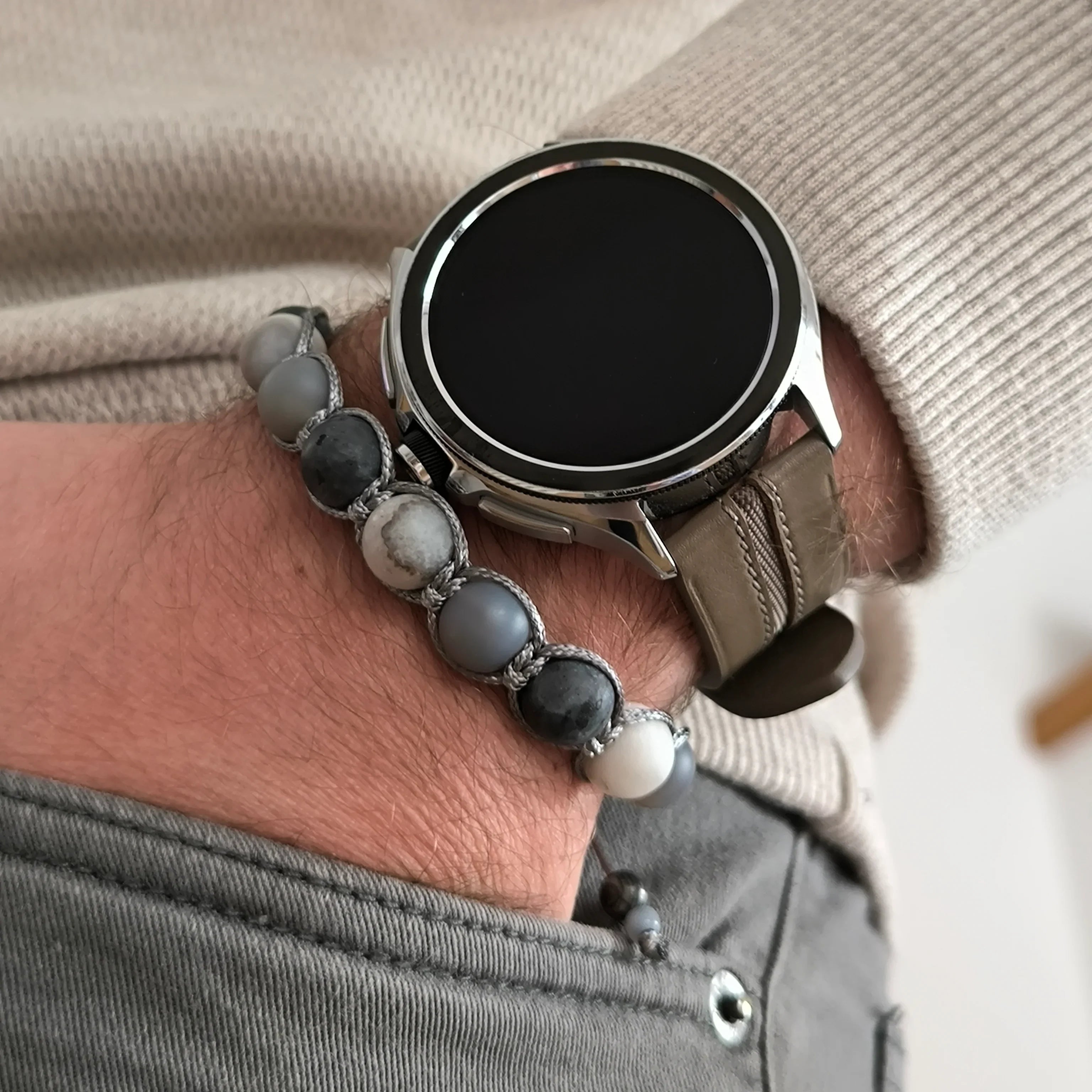 The Rock - Mineral Bracelet (Labradorite, Agate) - Marole