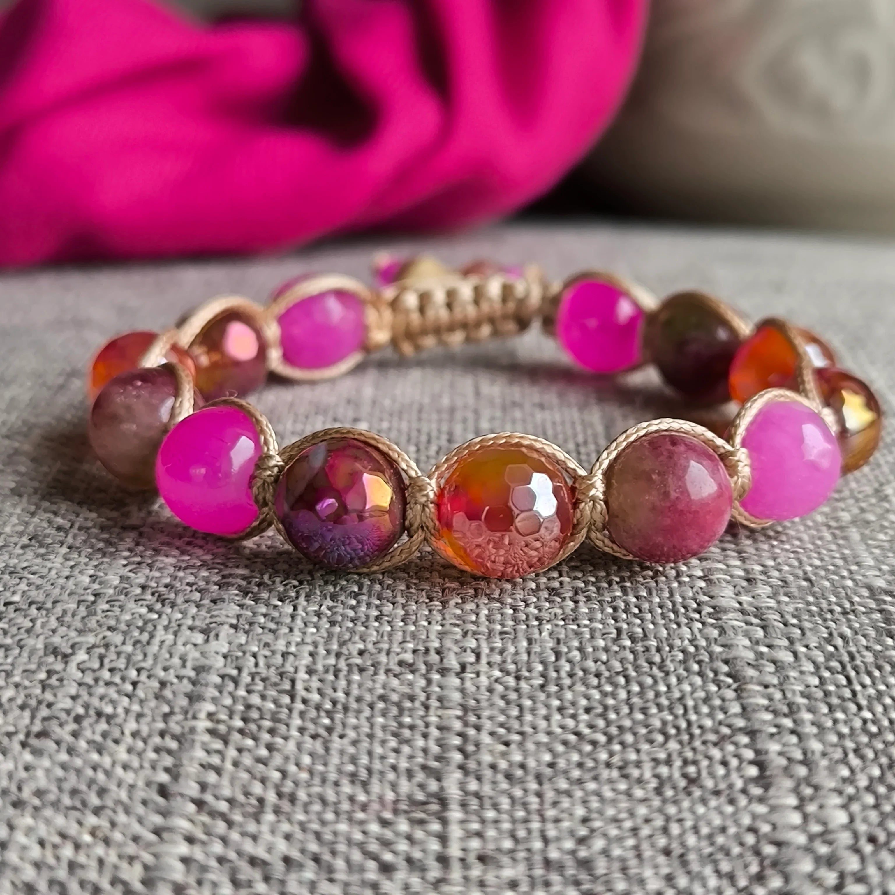 Marylin - Mineral Bracelet (Tourmaline, Jadeite, Agate) - Marole