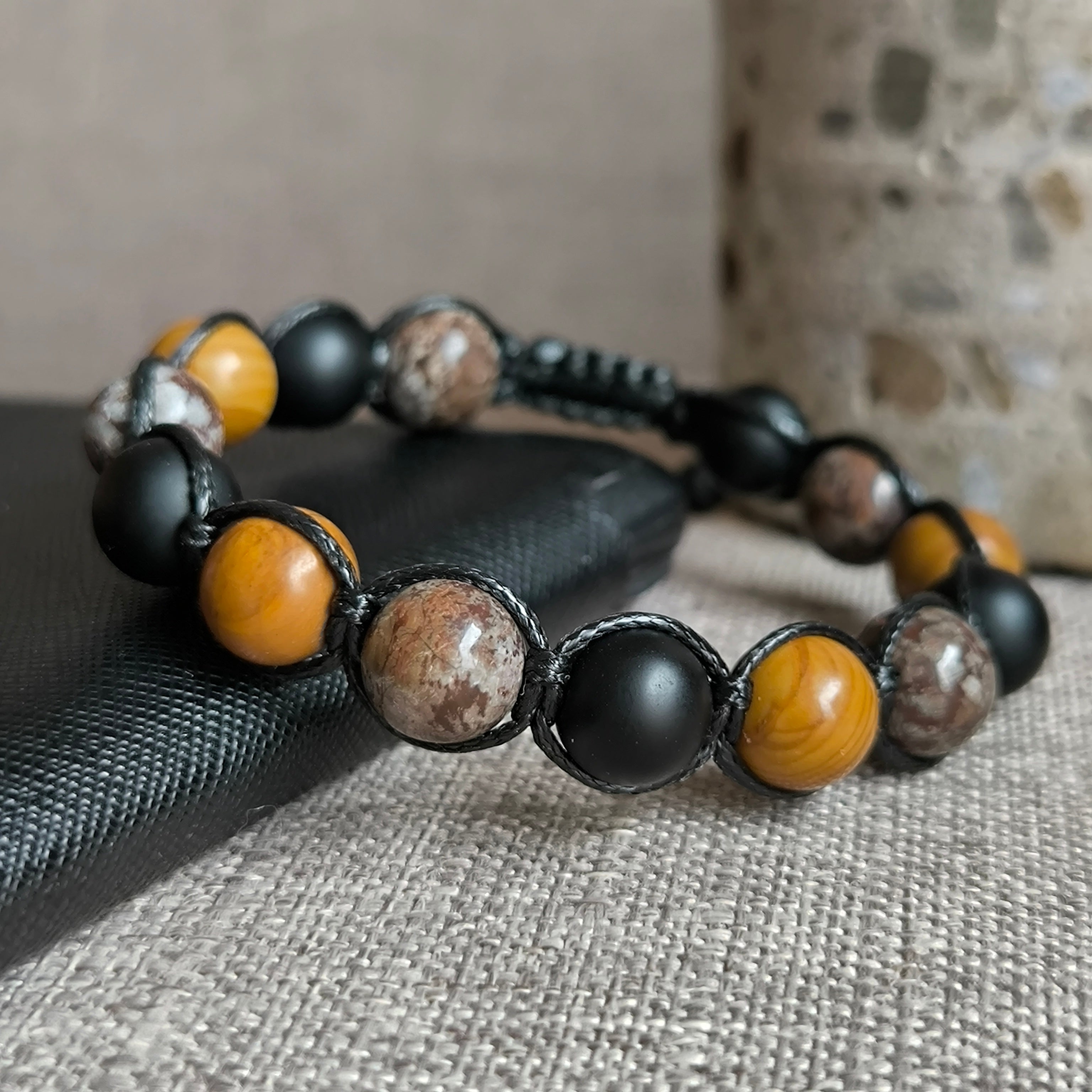 Maple - Mineral Bracelet (Obsidian, Jasper, Agate)