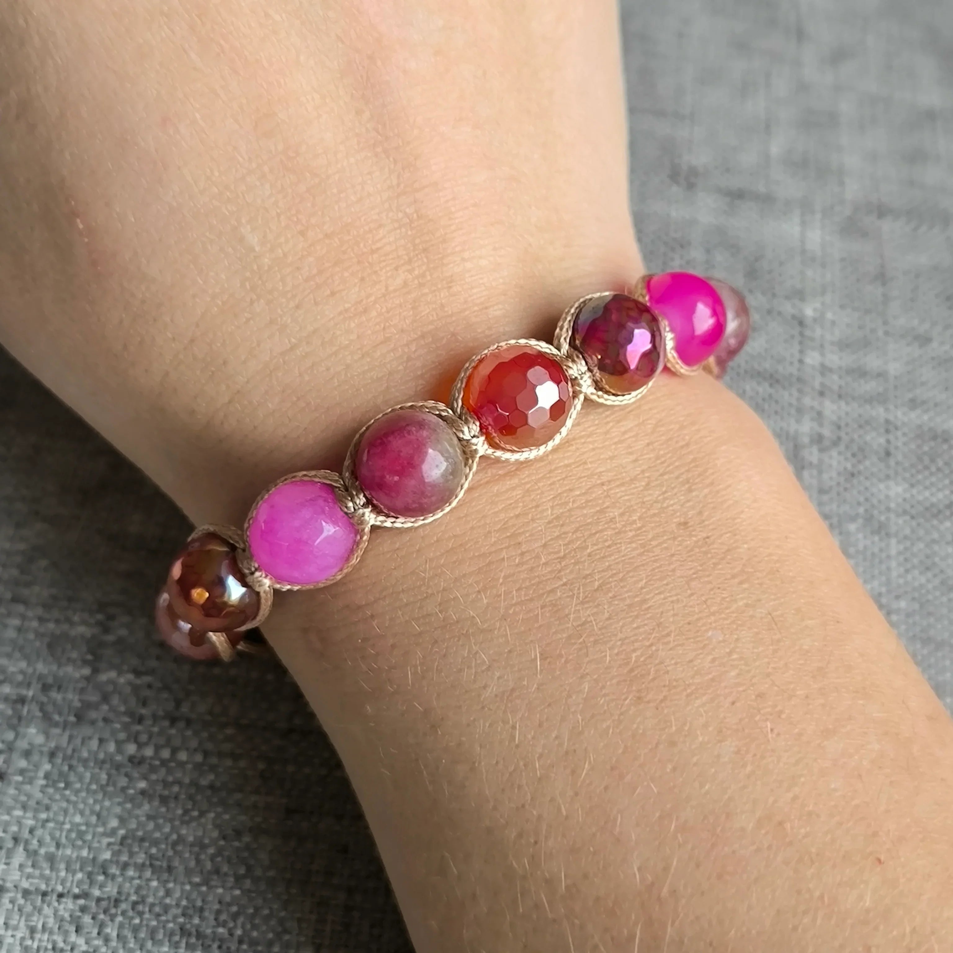 Marylin - Mineral Bracelet (Tourmaline, Jadeite, Agate) - Marole