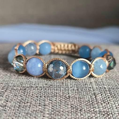 Blue Tide - Mineral Bracelet (Aquamarine, Agate, Cat's Eye) - Marole