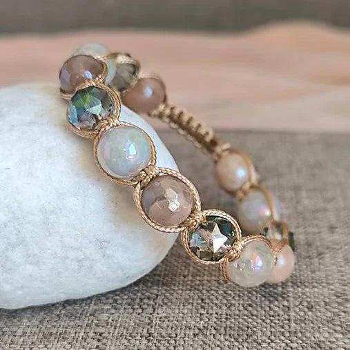 Moonshine - Mineral Bracelet (Moonstone, Agate) - Marole
