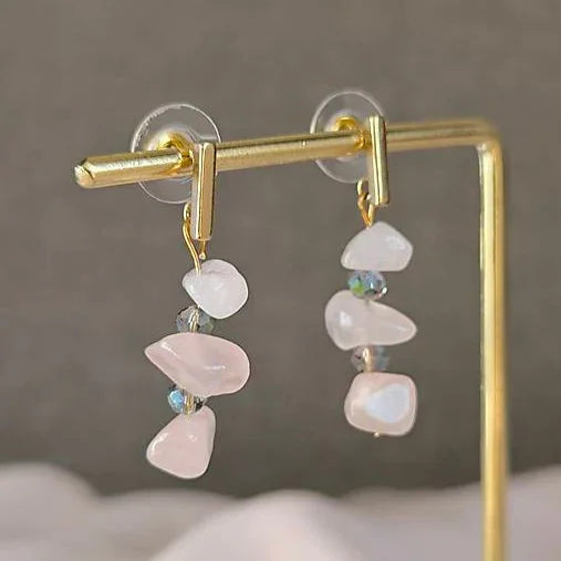 Mineral earrings (Rose quartz) - Marole