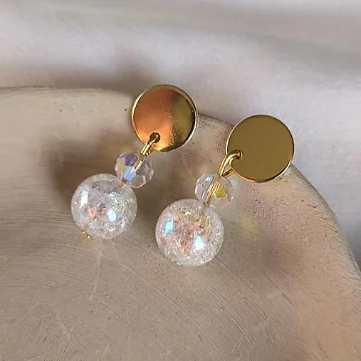 Mineral earrings (Cracked crystal) - Marole
