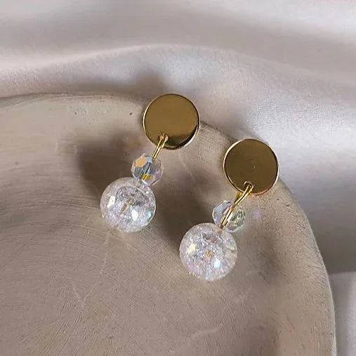 Mineral earrings (Cracked crystal) - Marole