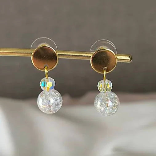 Mineral earrings (Cracked crystal) - Marole