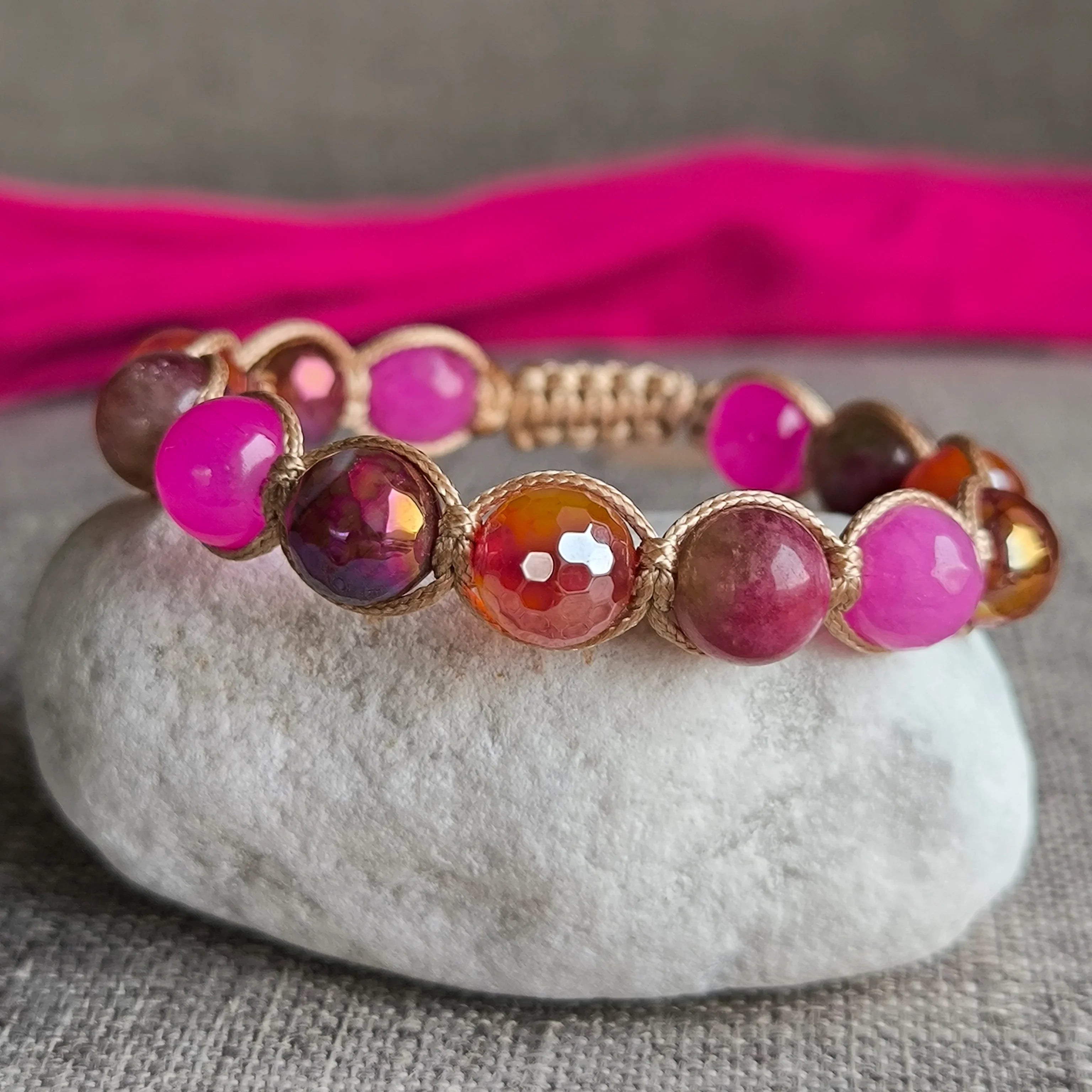 Marylin - Mineral Bracelet (Tourmaline, Jadeite, Agate) - Marole