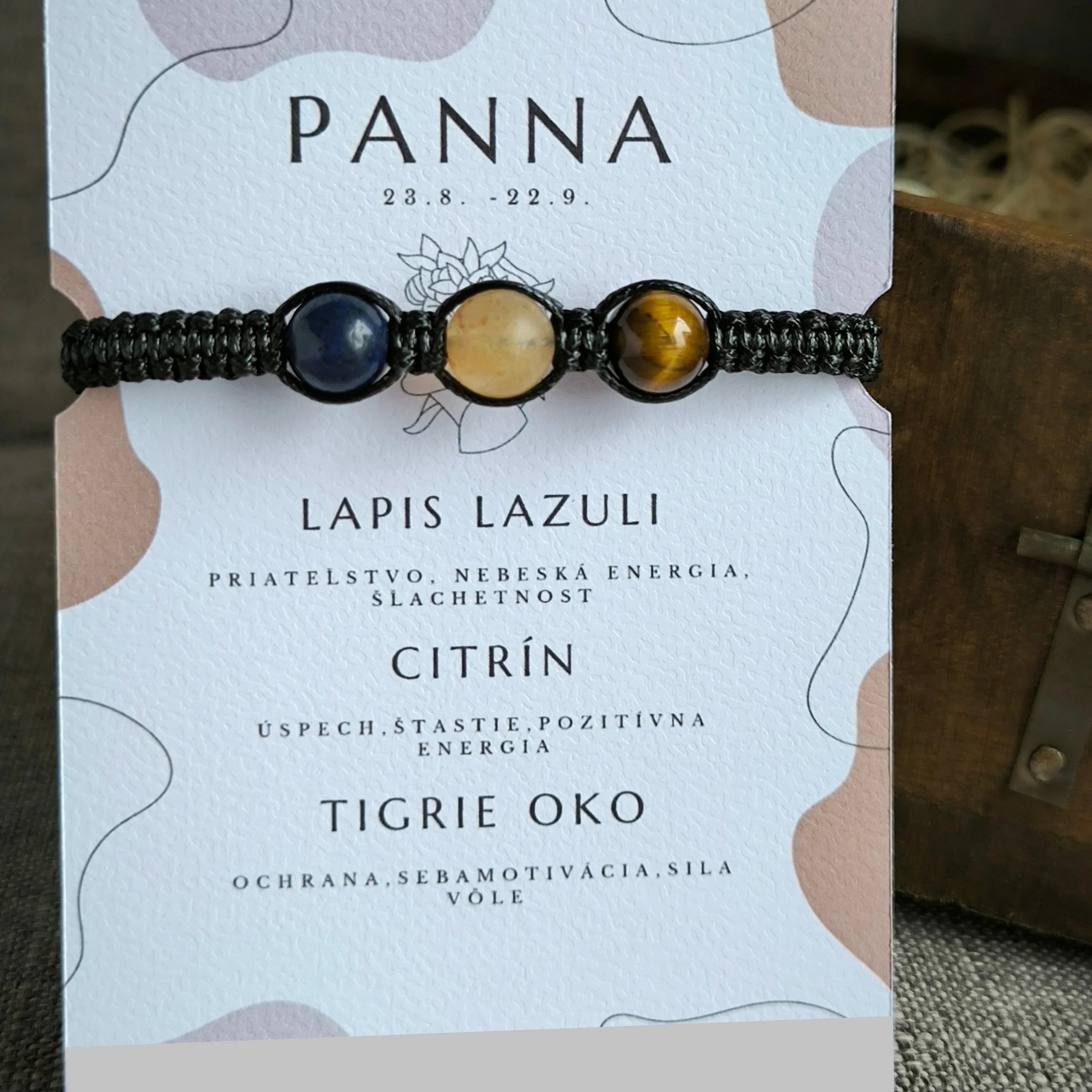 Virgo (Lapis Lazuli, Citrine, Tiger's Eye) - Marole