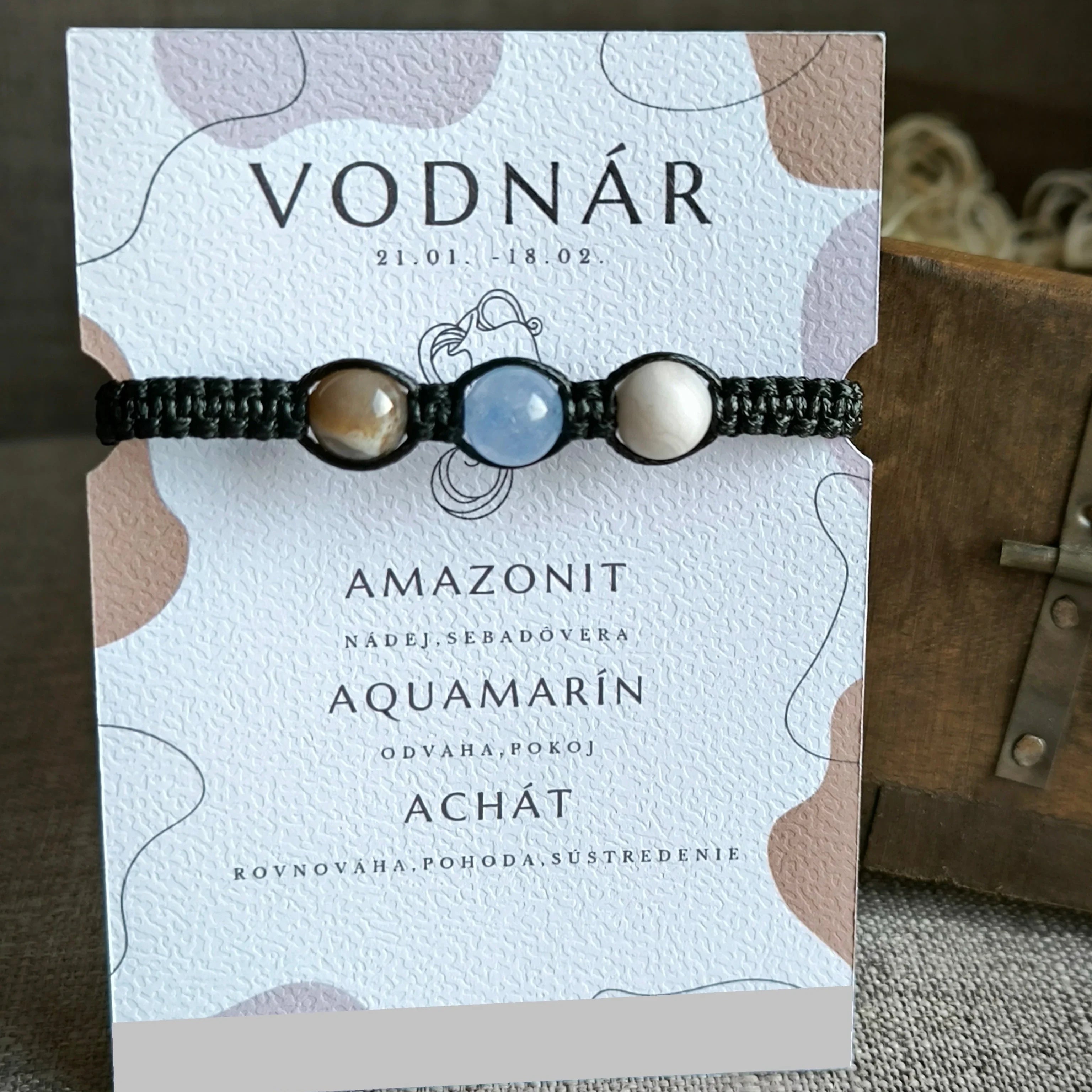 Aquarius (Amazonite, Aquamarine, Agate) - Marole