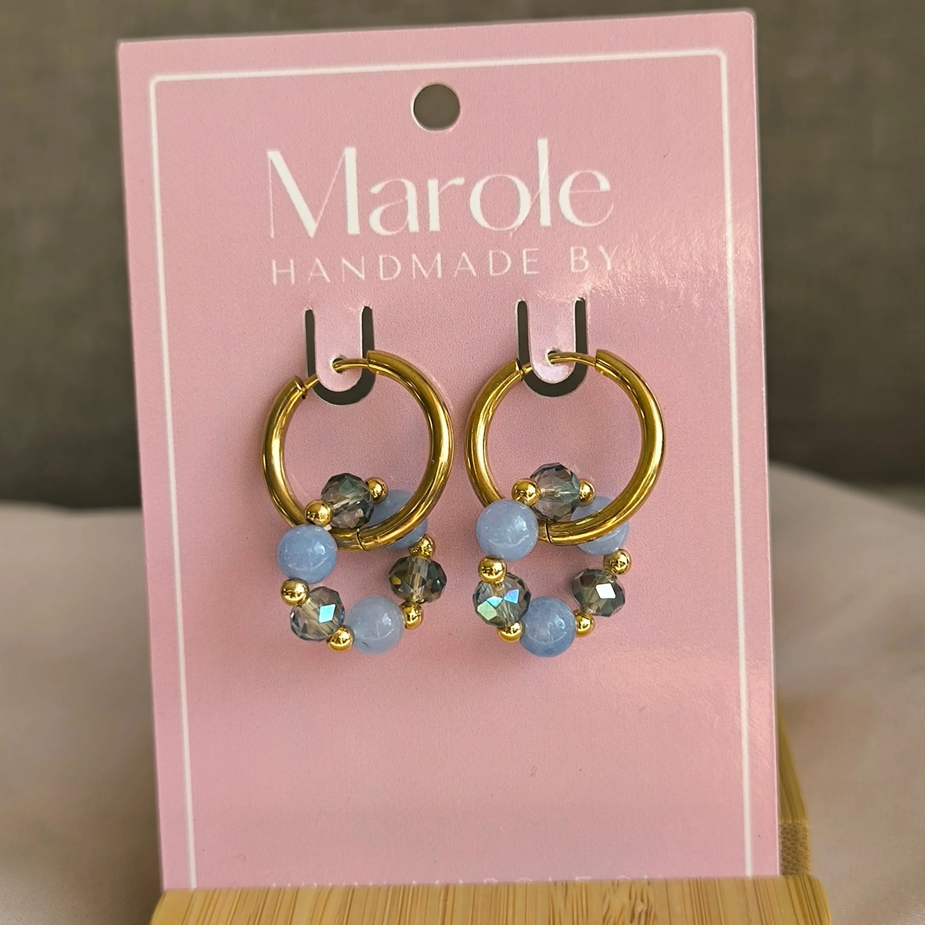 Mineral earrings (Aquamarine) - Marole