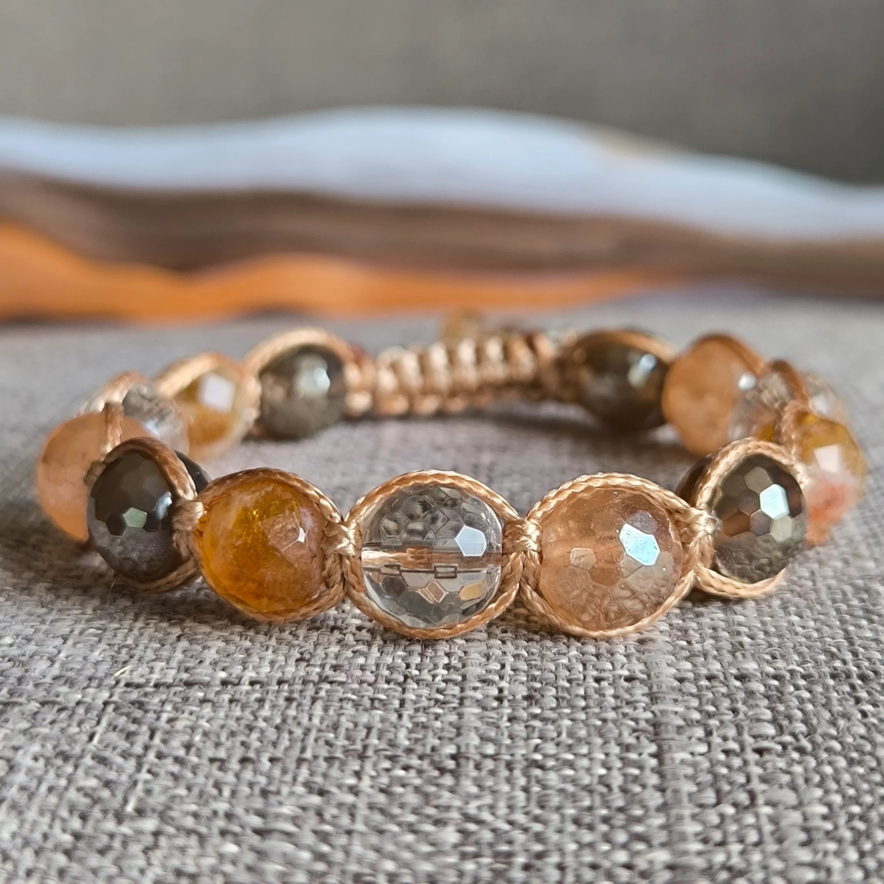 Autumn Spark - Mineral Bracelet (Citrine, Agate, Crystal) - Marole