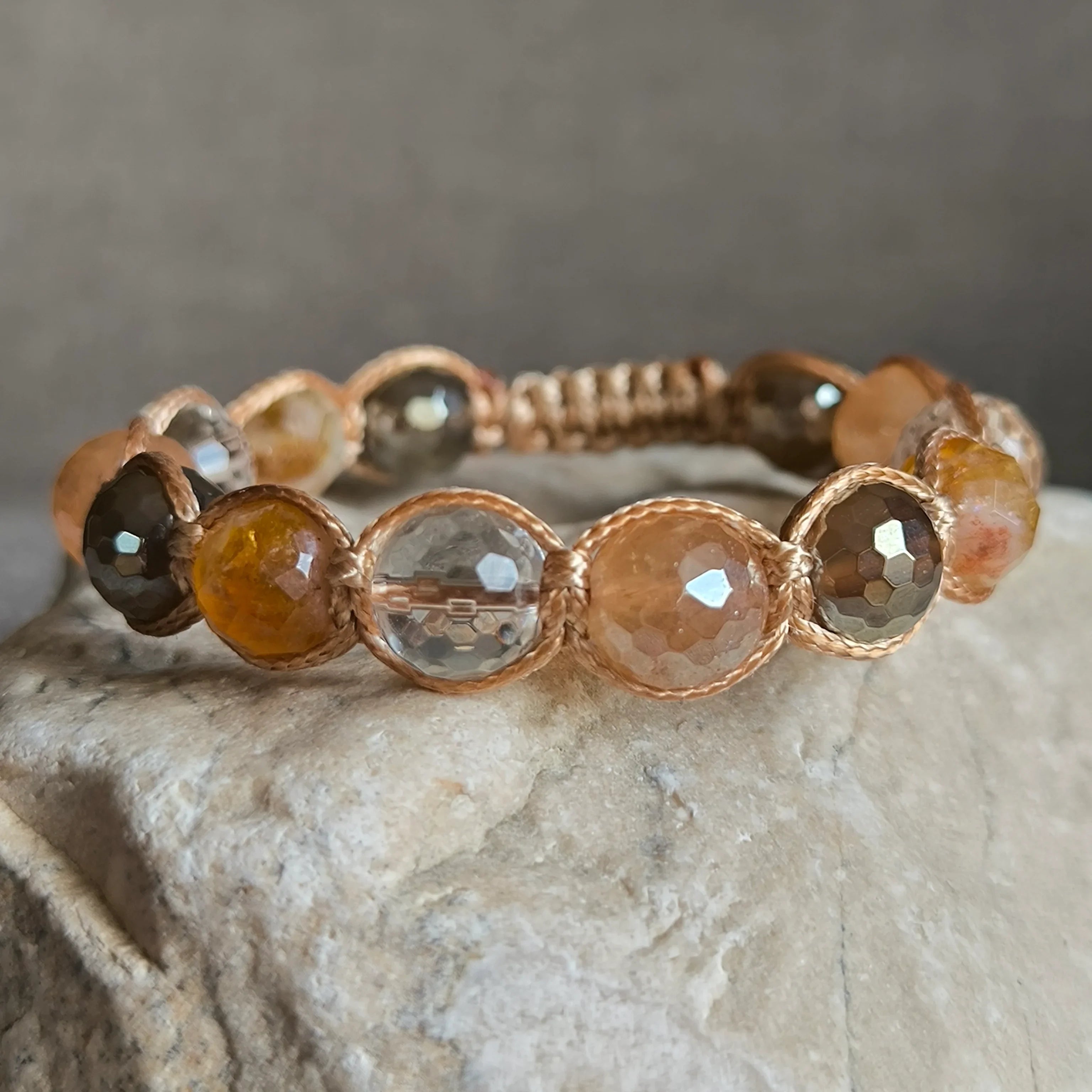 Autumn Spark - Mineral Bracelet (Citrine, Agate, Crystal) - Marole