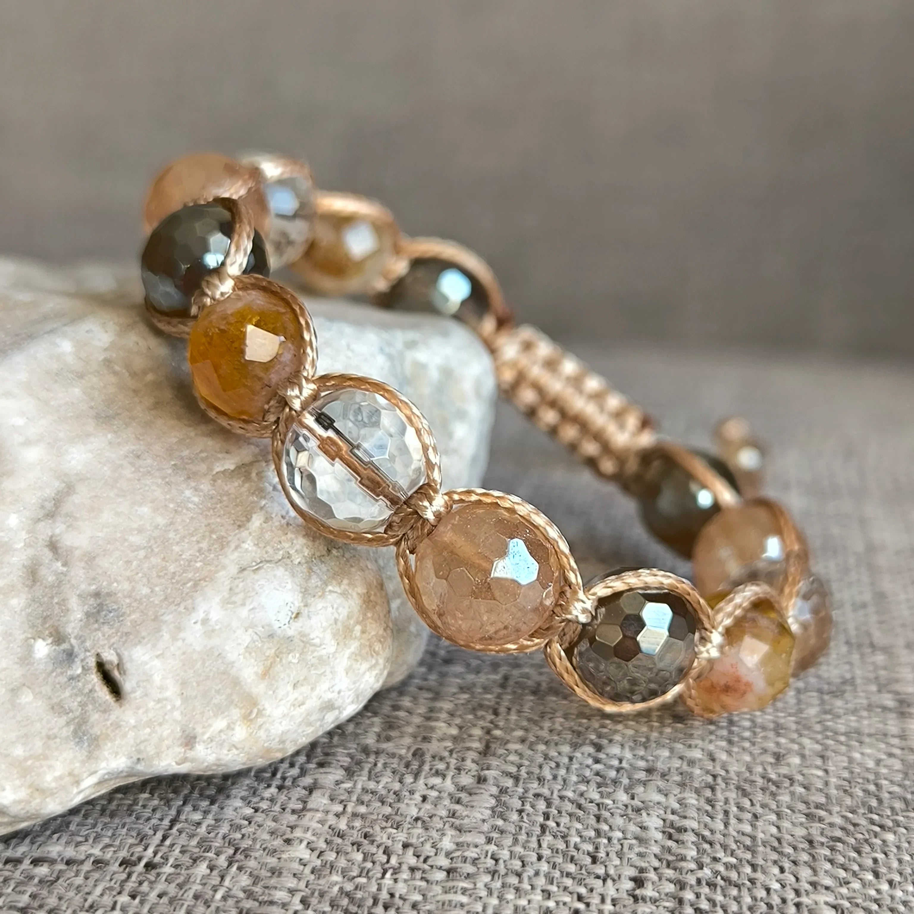 Autumn Spark - Mineral Bracelet (Citrine, Agate, Crystal) - Marole