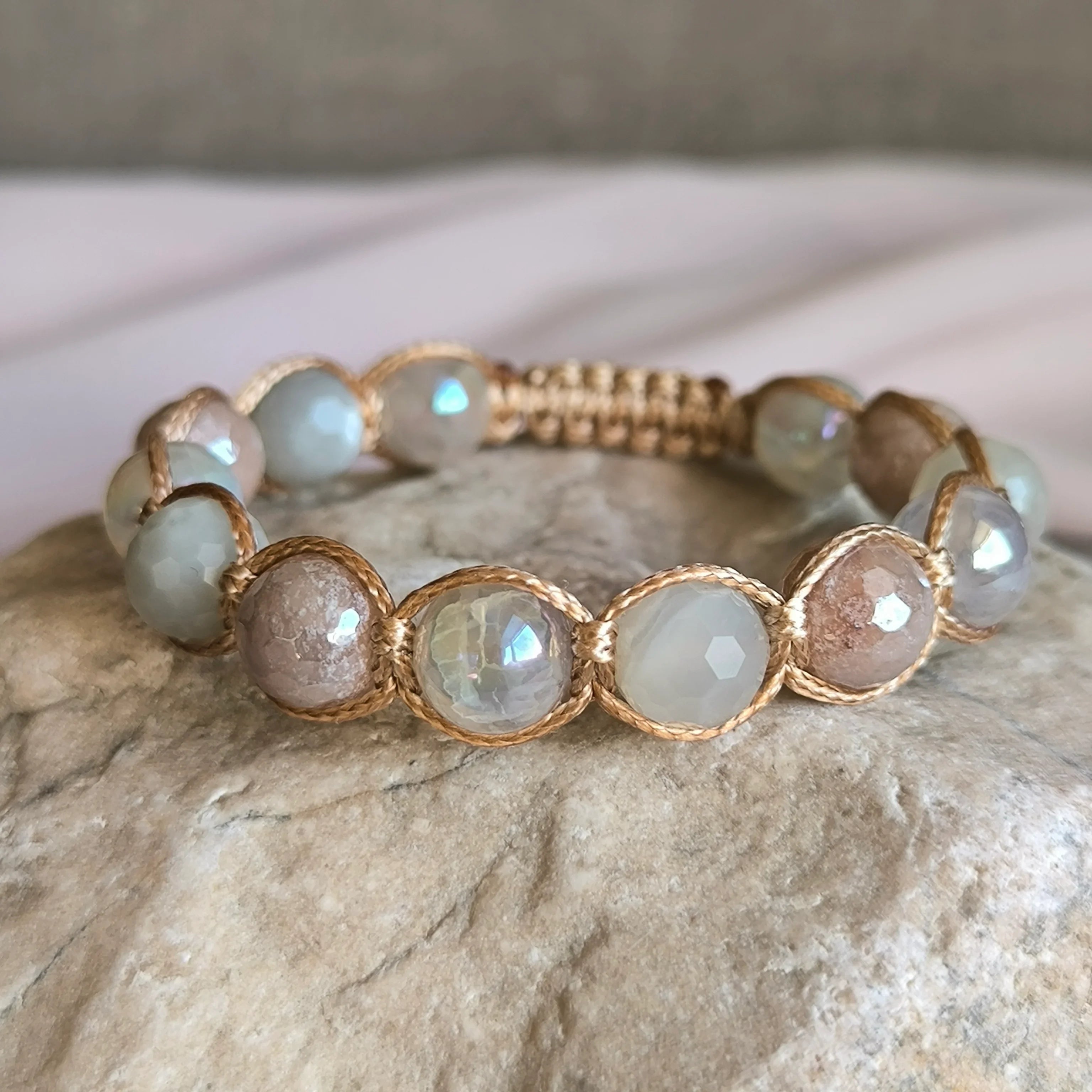 Elizabeth - Mineral Bracelet (Moonstone, Agate, Aventurine) - Marole