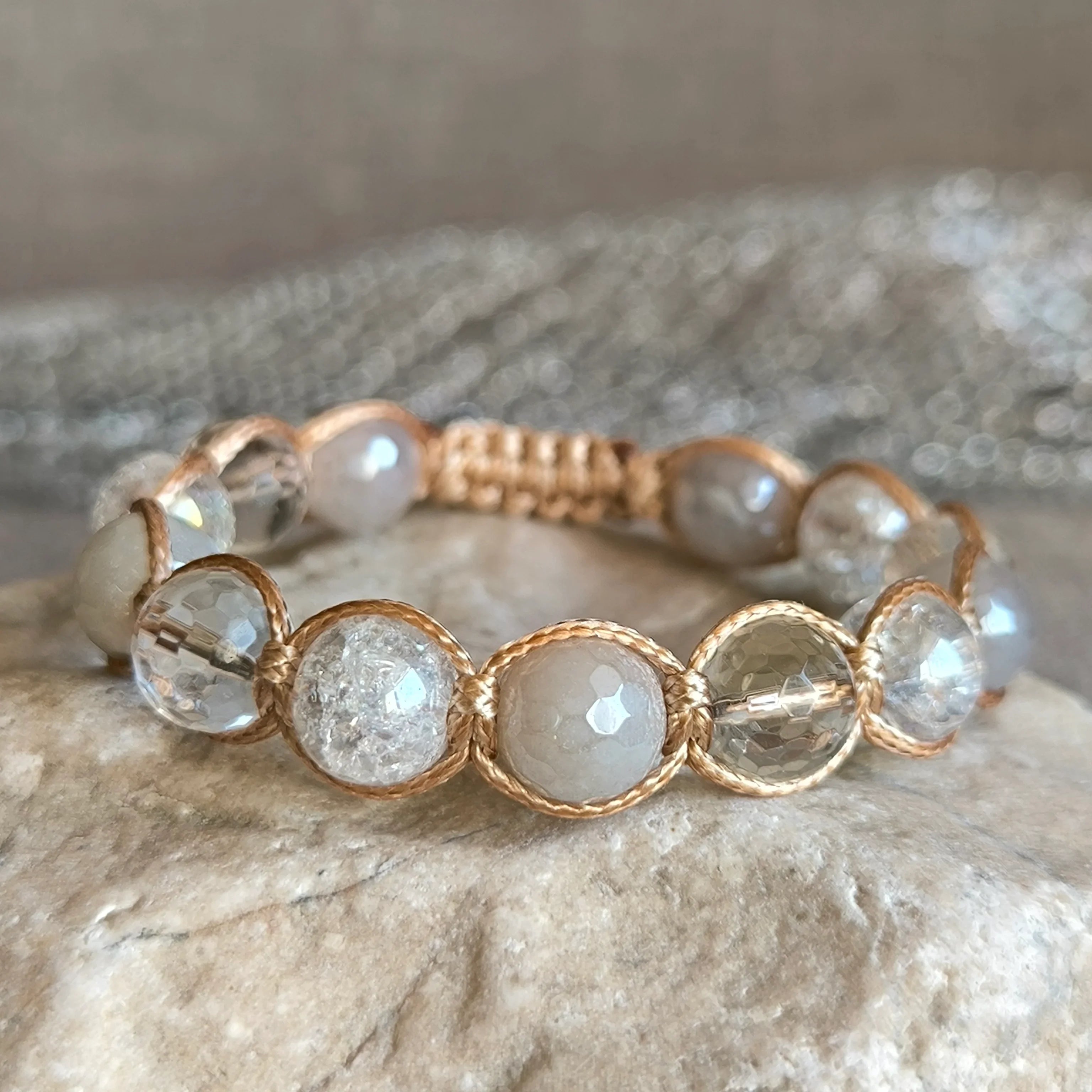 Luminous - Mineral Bracelet (Aventurine, Crystal) - Marole