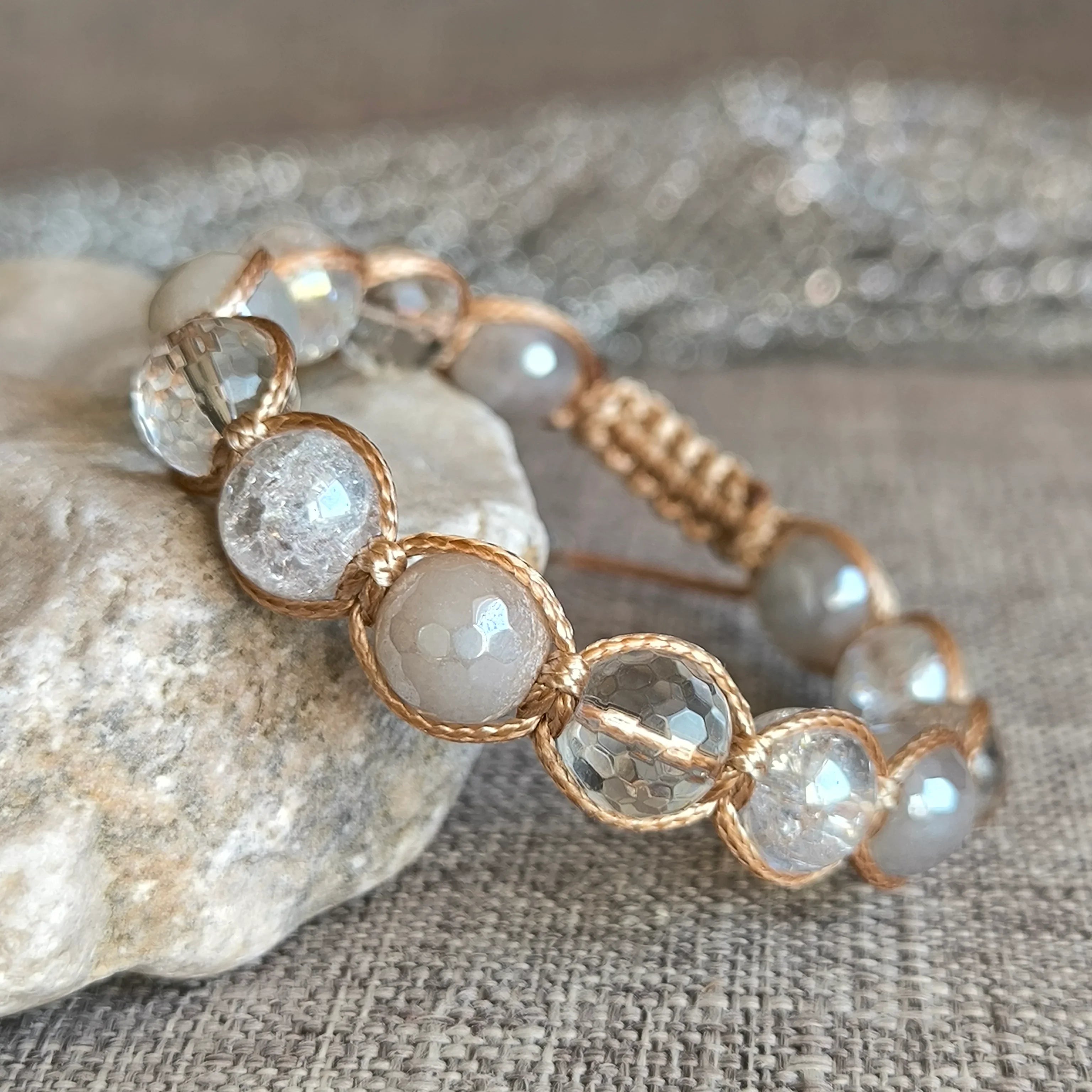 Luminous - Mineral Bracelet (Aventurine, Crystal) - Marole