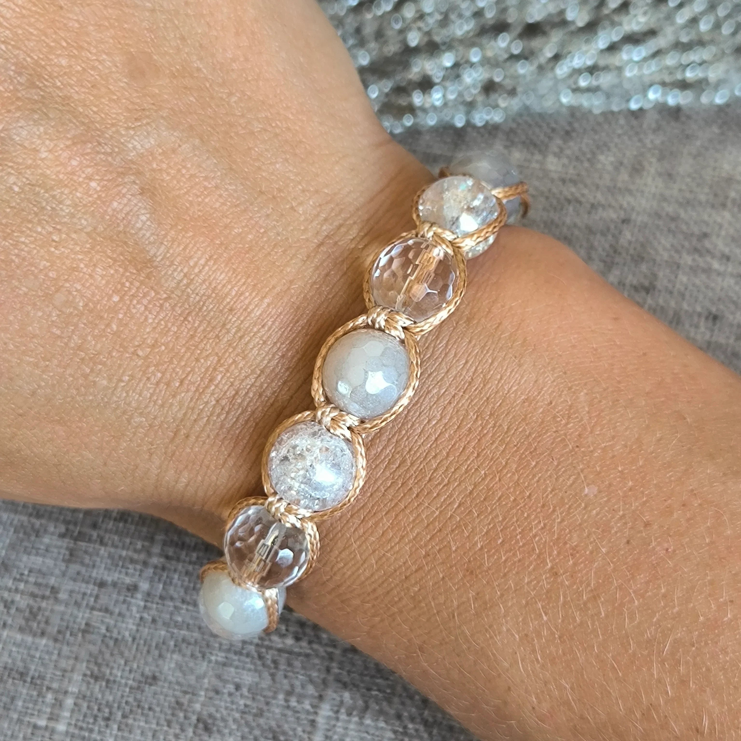 Luminous - Mineral Bracelet (Aventurine, Crystal) - Marole