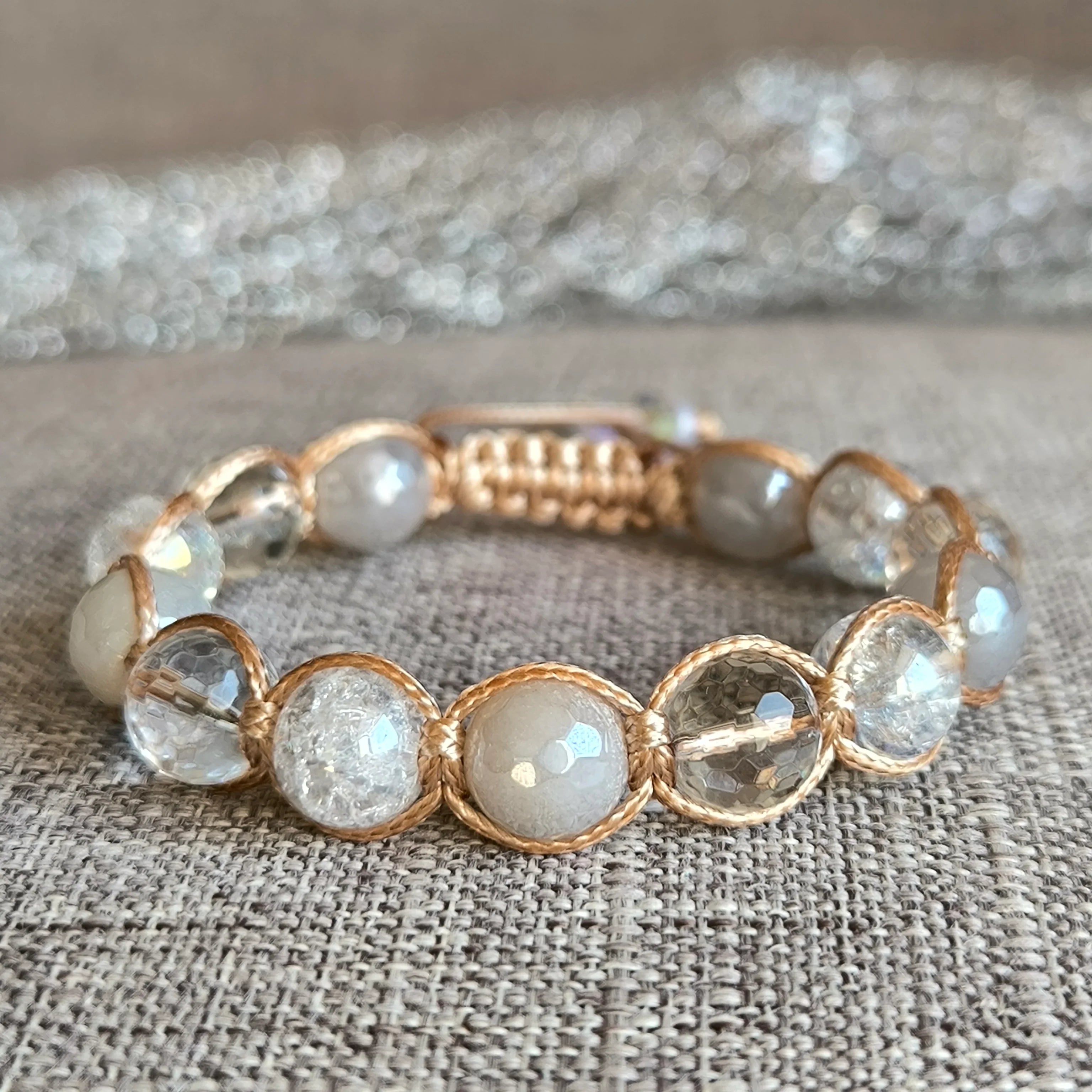 Luminous - Mineral Bracelet (Aventurine, Crystal) - Marole