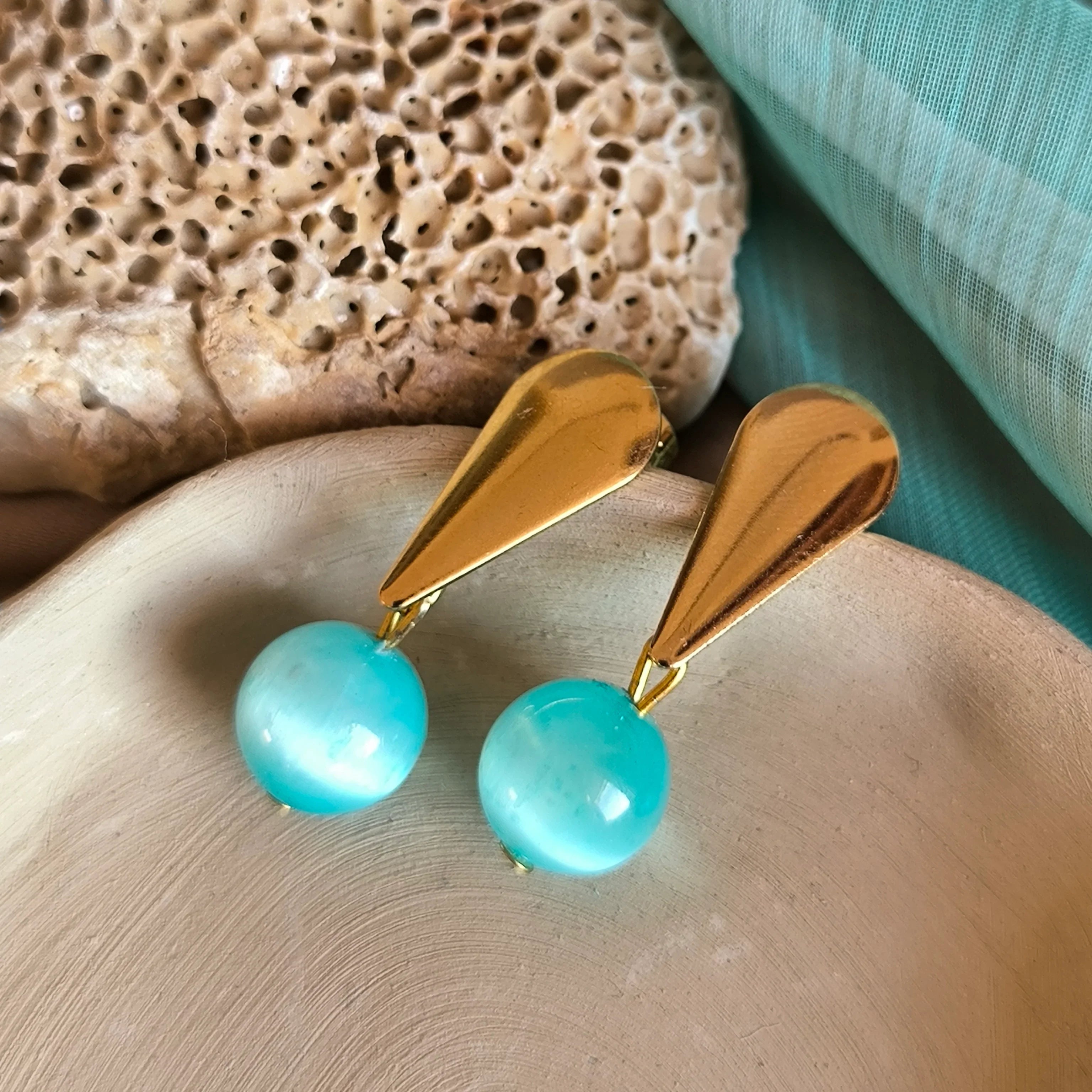 Mineral earrings (Selenite) - Marole