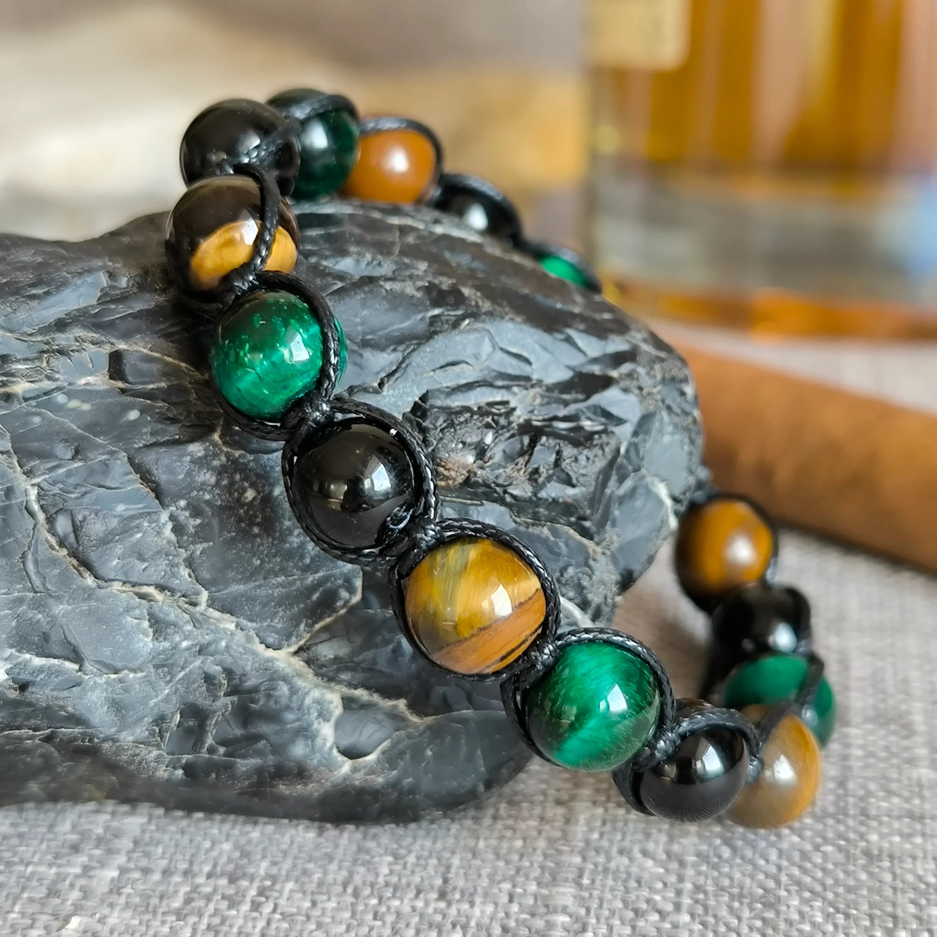 Tiger - Mineral Bracelet (Tourmaline, Tiger Eye) - Marole