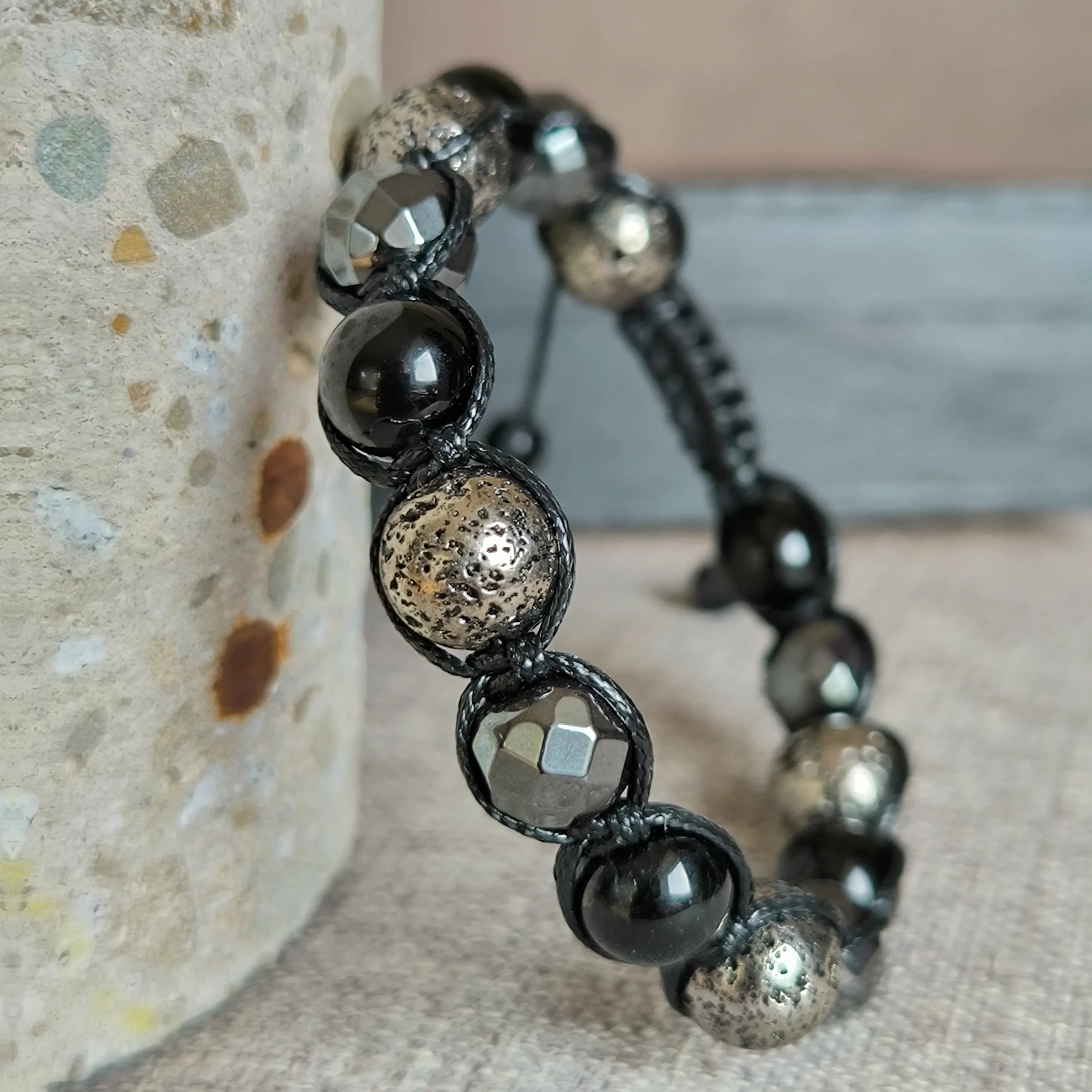 Cosmic - Mineral Bracelet (Hematite, Tourmaline, Lava Stone) - Marole