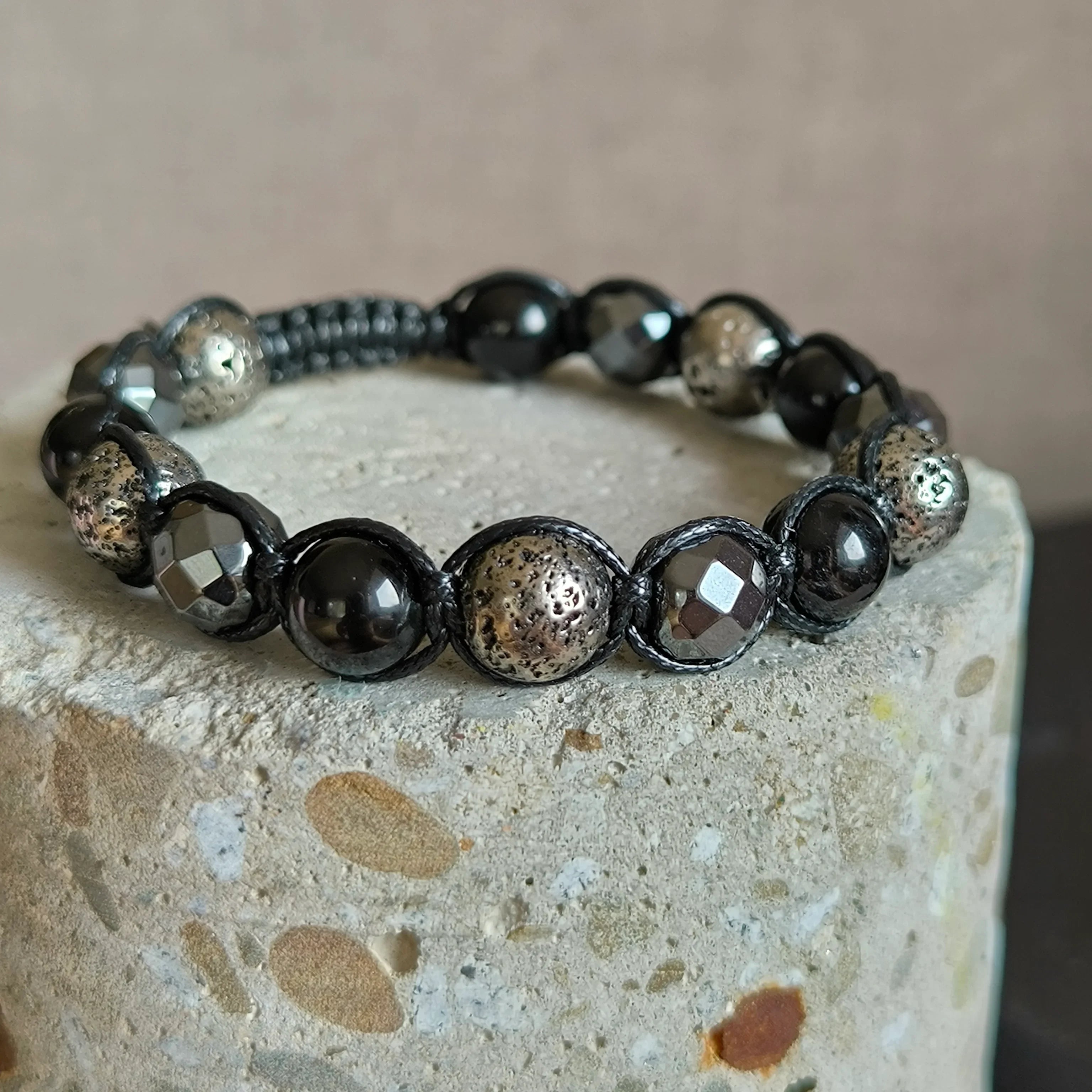 Cosmic - Mineral Bracelet (Hematite, Tourmaline, Lava Stone) - Marole