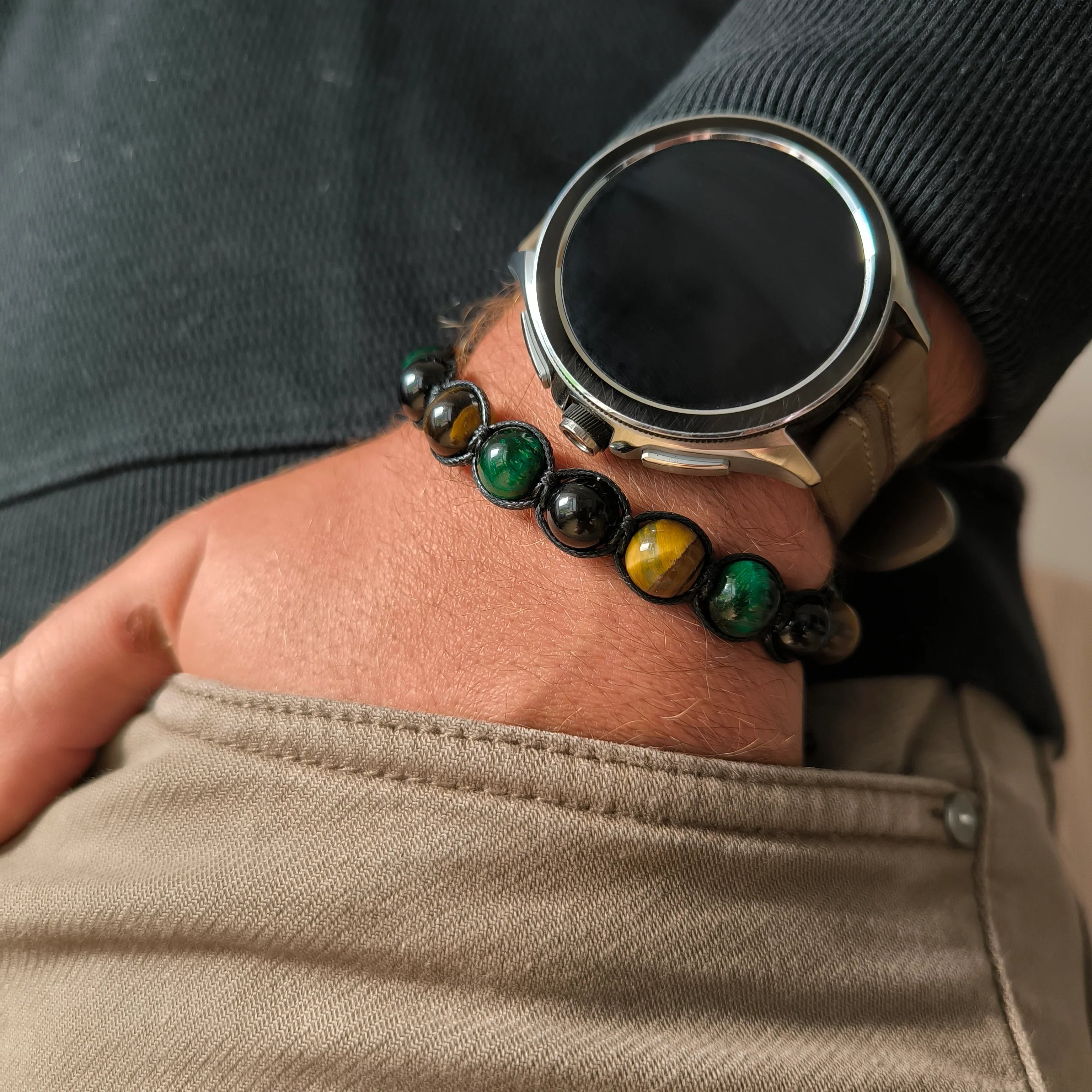 Tiger - Mineral Bracelet (Tourmaline, Tiger Eye) - Marole