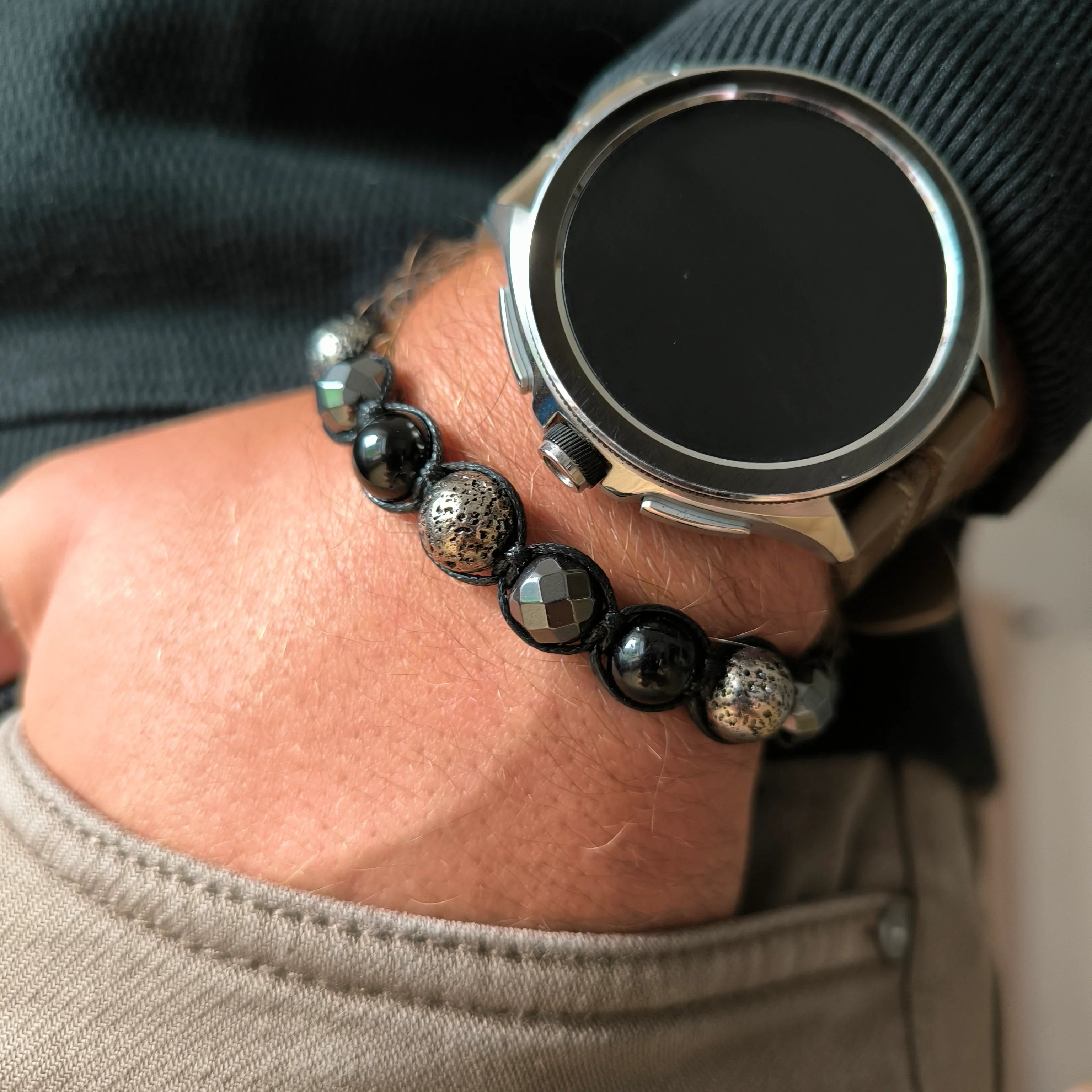 Cosmic - Mineral Bracelet (Hematite, Tourmaline, Lava Stone) - Marole