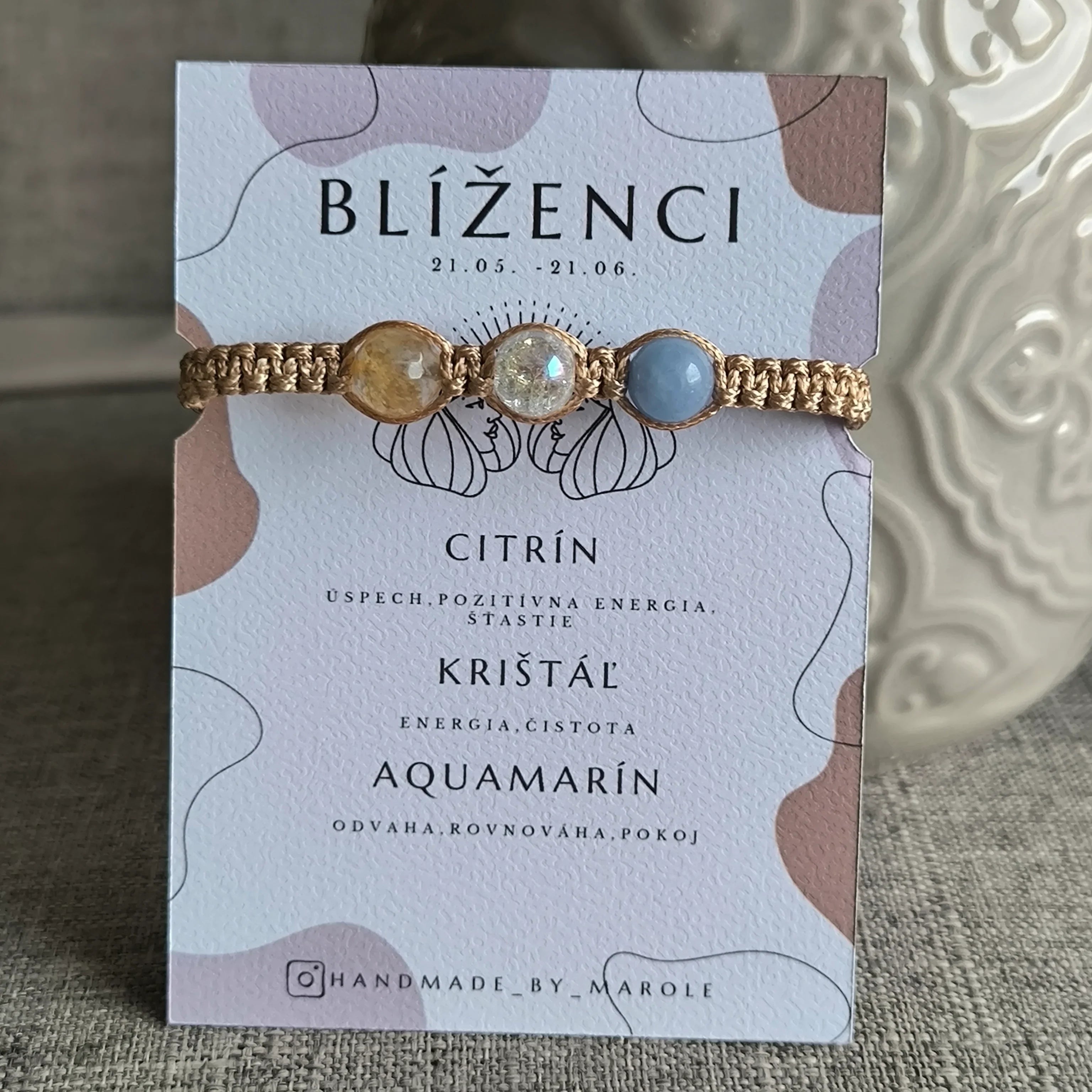 Gemini (Citrine, Crystal, Aquamarine) - Marole