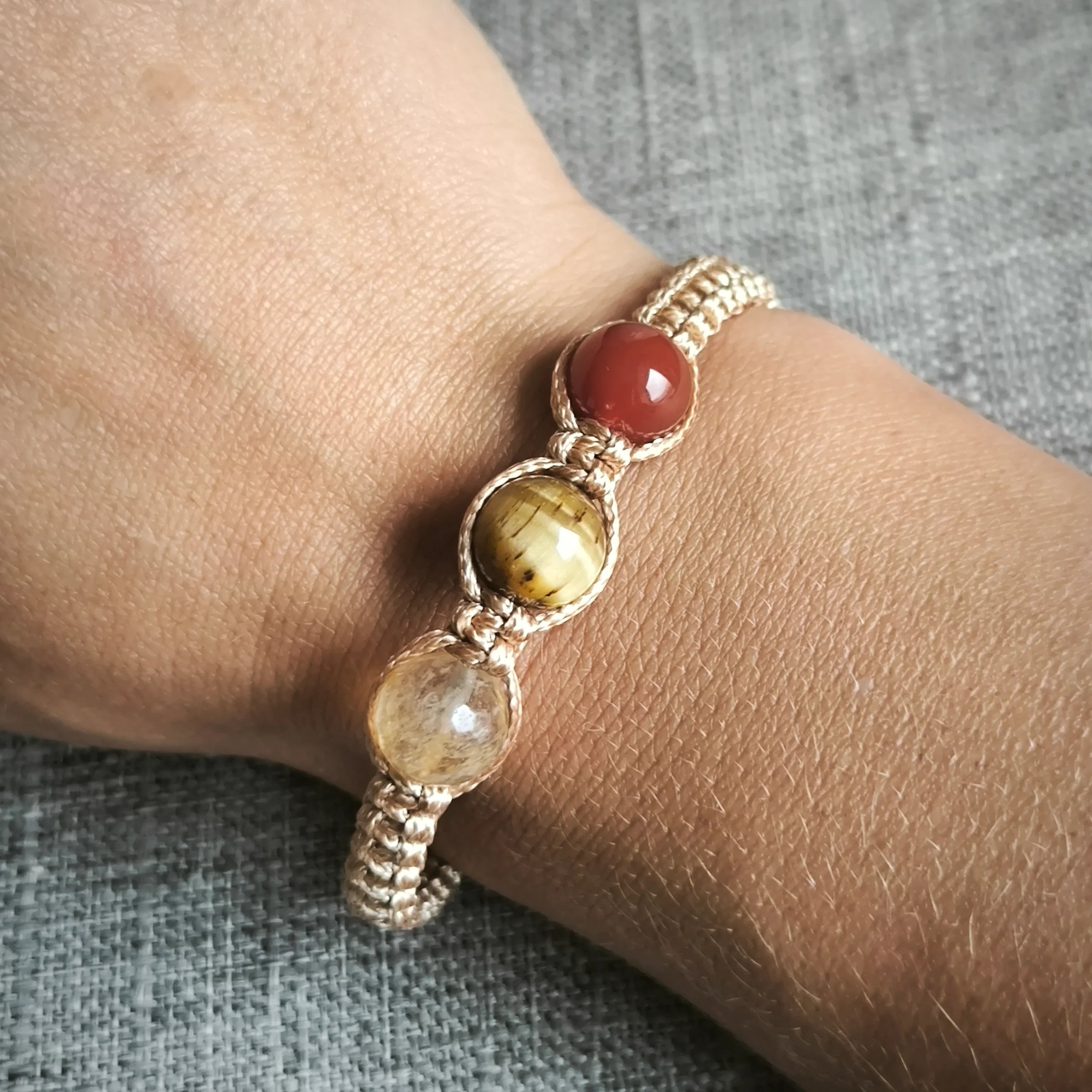 Gemini (Ctrin, Tiger's Eye, Carnelian) - Marole