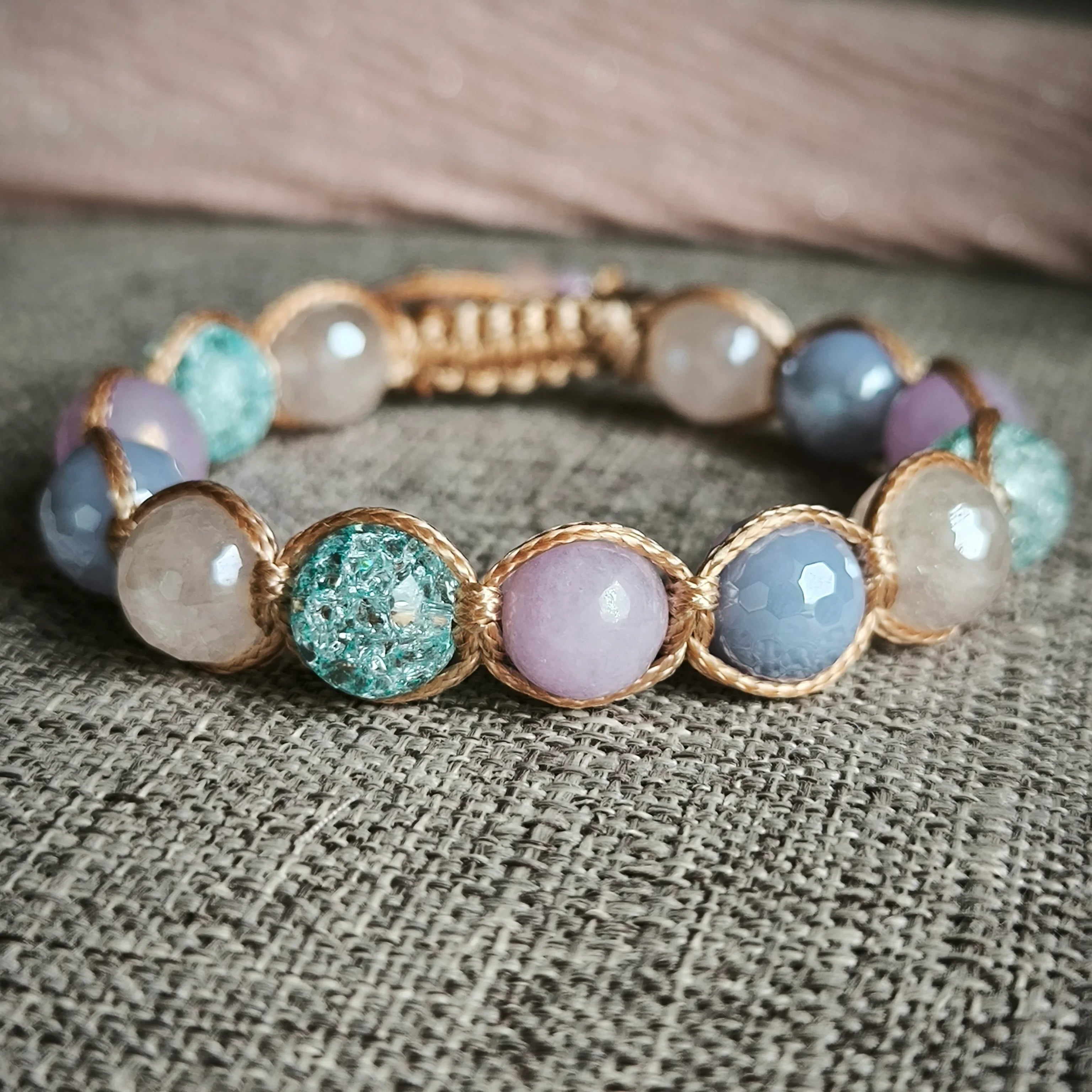 Candy - Mineral Bracelet (Angelite, Crystal, Agate, Rose Quartz) - Marole