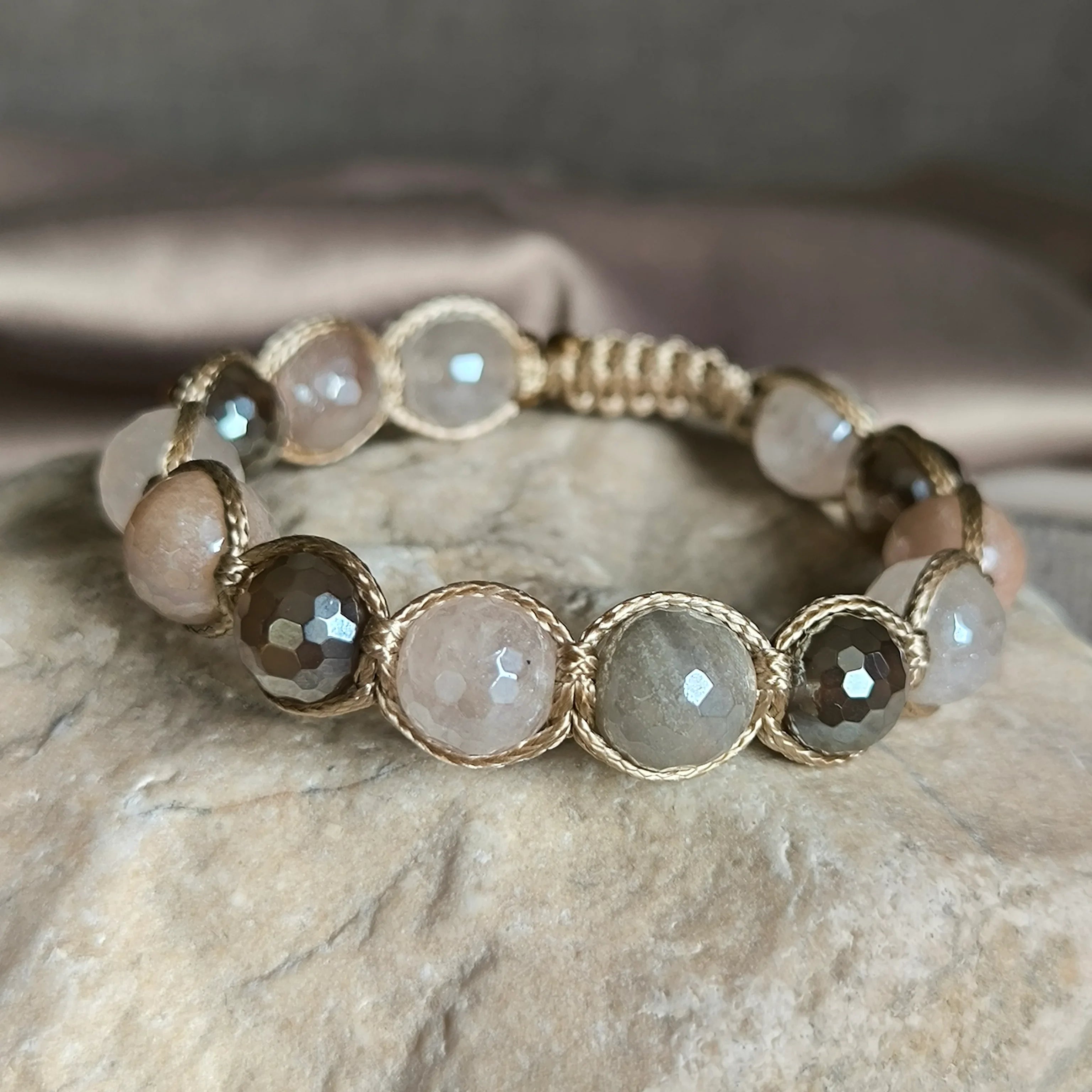 Irene - Mineral Bracelet (Rose Quartz, Agate, Aventurine) - Marole