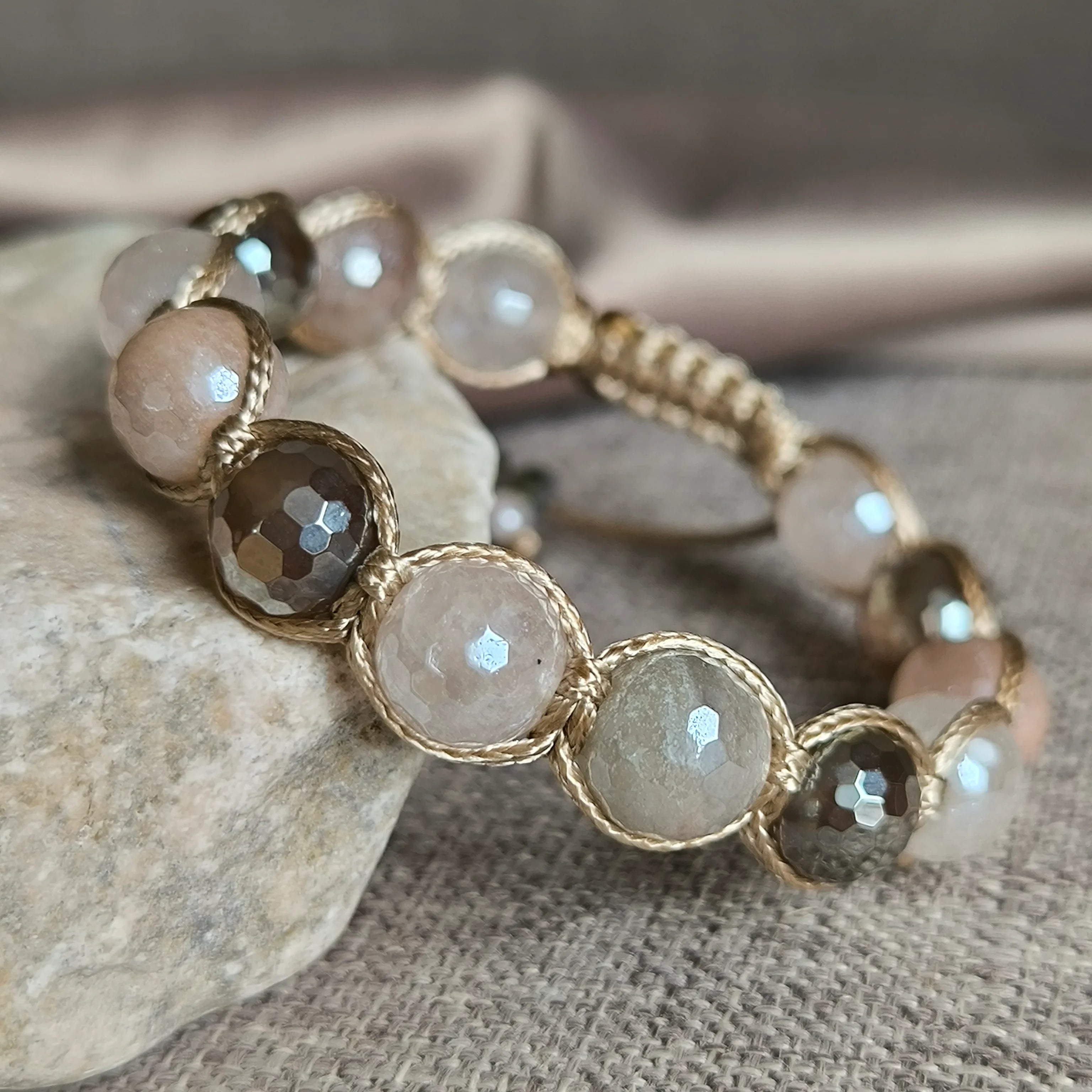 Irene - Mineral Bracelet (Rose Quartz, Agate, Aventurine) - Marole