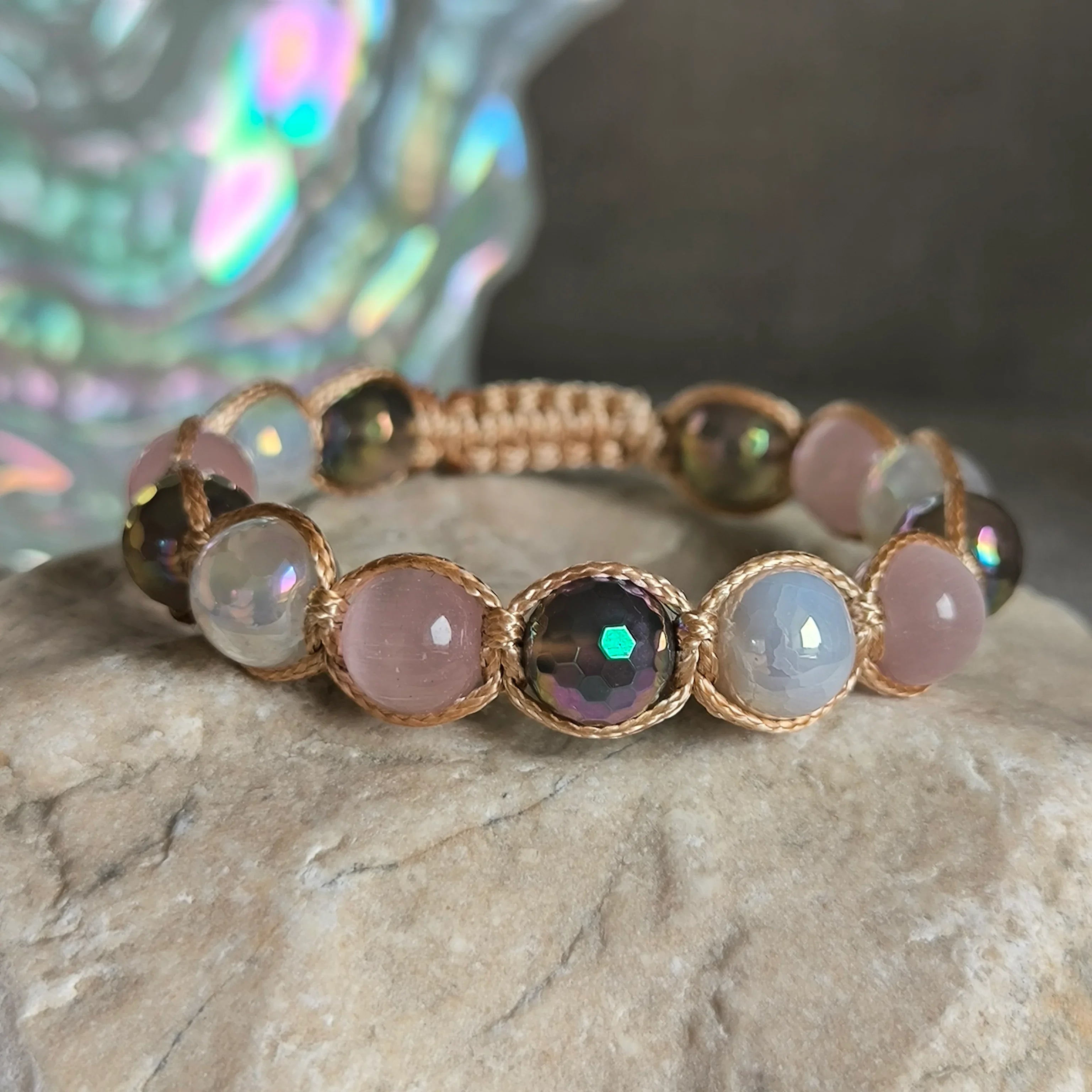 Lena - Mineral bracelet (Cat's eye, Agate) - Marole