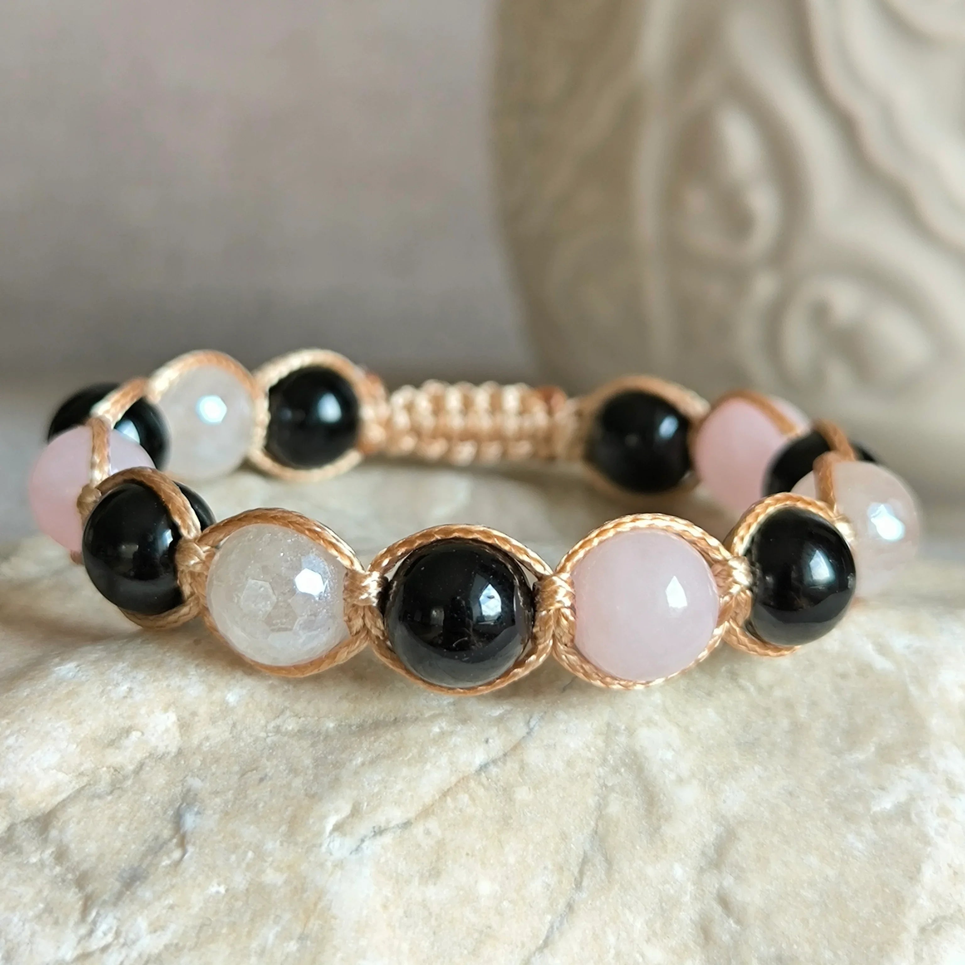 Protector - Mineral Bracelet (Tourmaline, Rose Quartz) - Marole