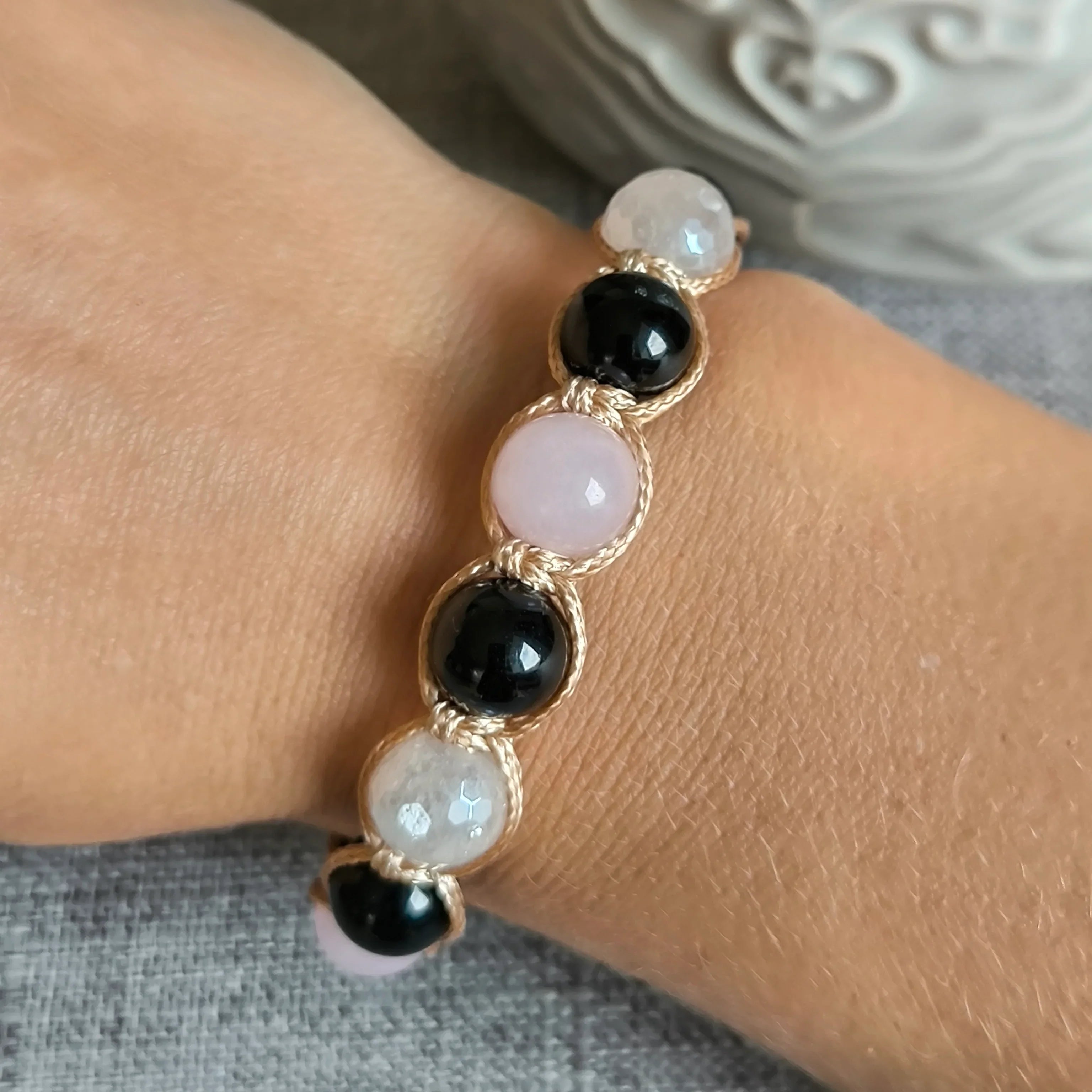 Protector - Mineral Bracelet (Tourmaline, Rose Quartz) - Marole