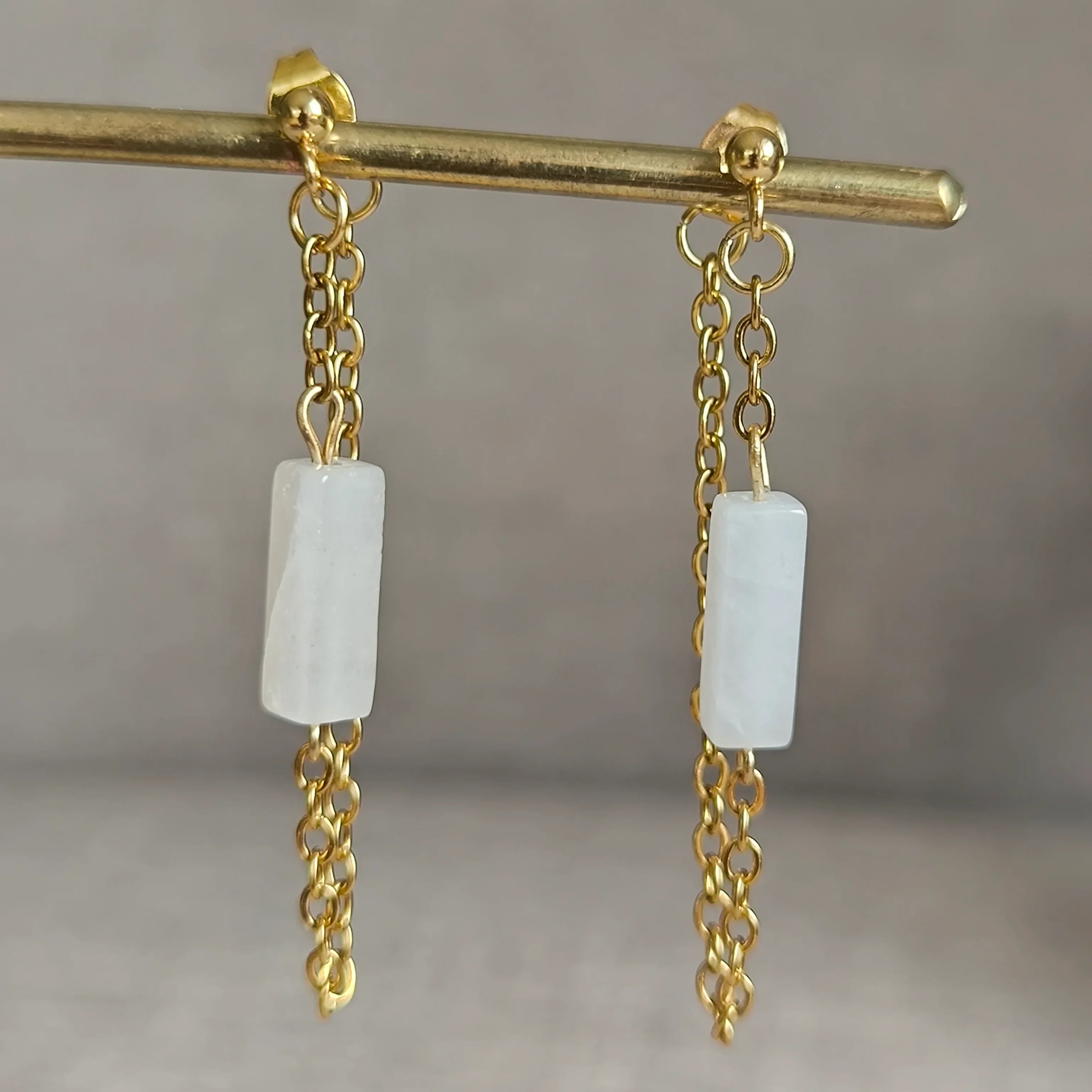 Mineral earrings (Jadeite) - Marole