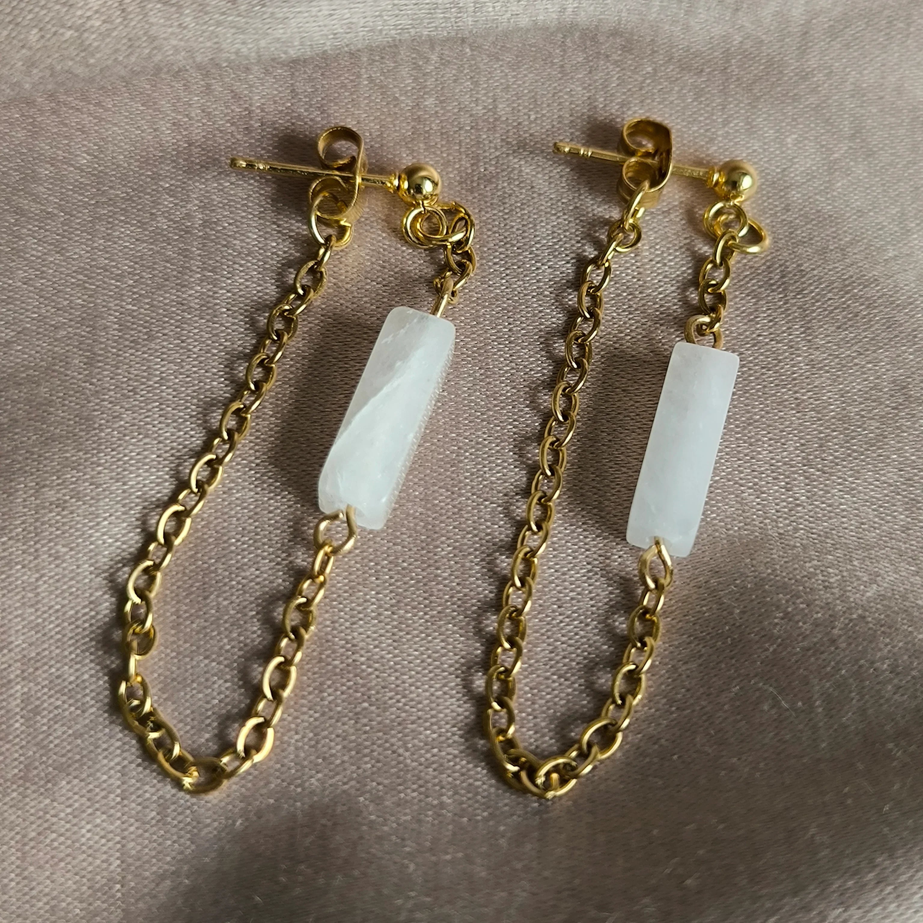 Mineral earrings (Jadeite) - Marole