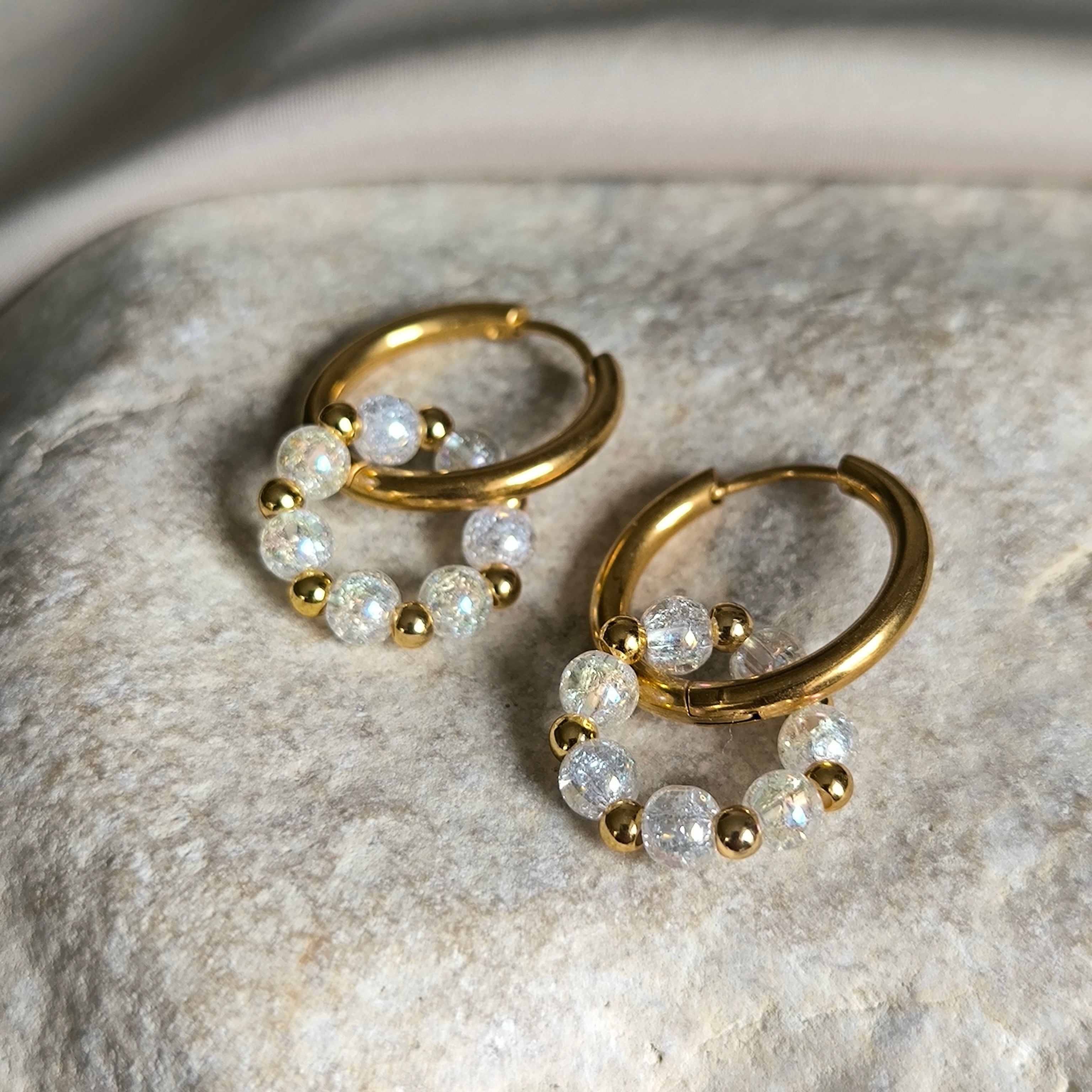 Mineral Earrings (Cracked Crystal)