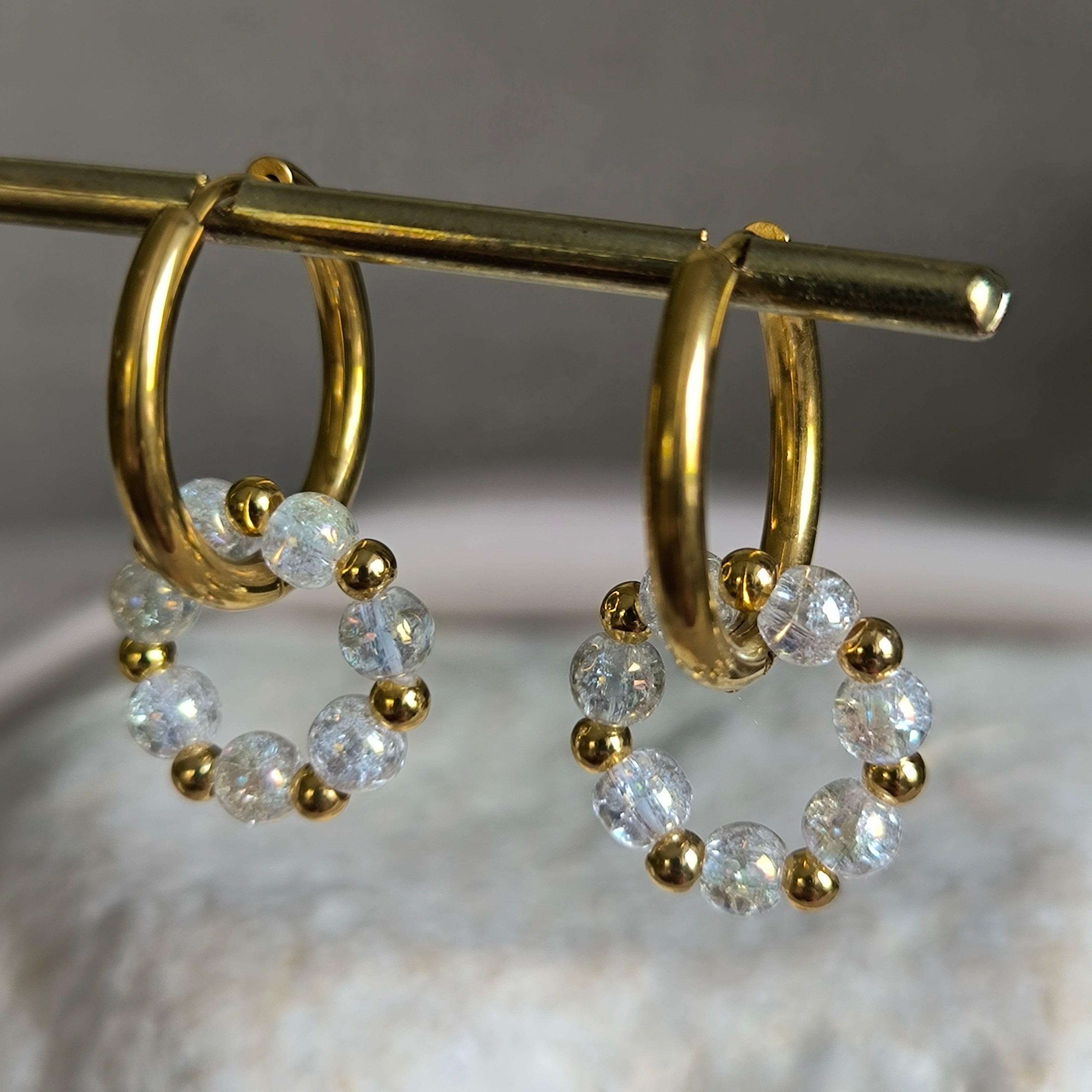 Mineral Earrings (Cracked Crystal)