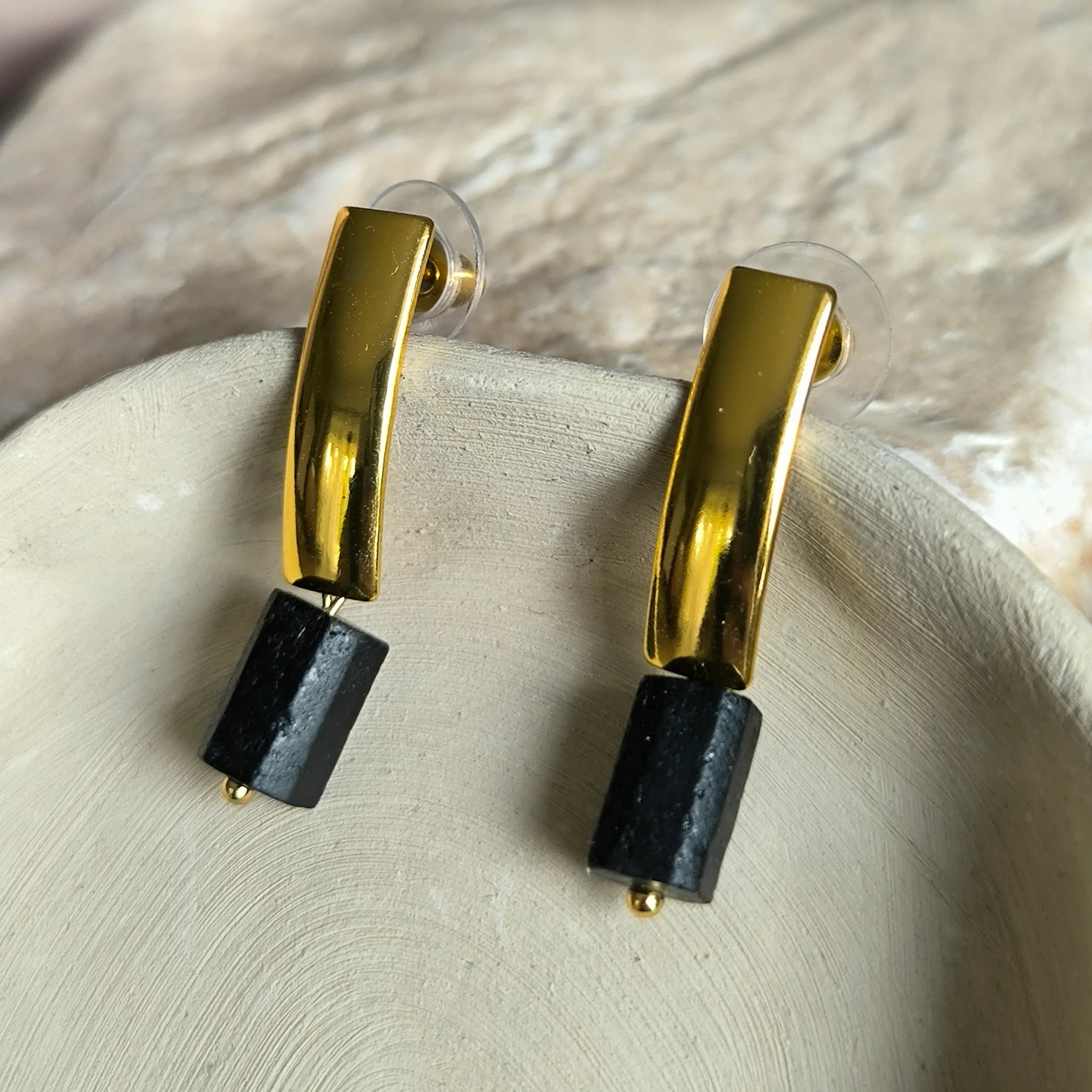 Mineral earrings (Tourmaline) - Marole