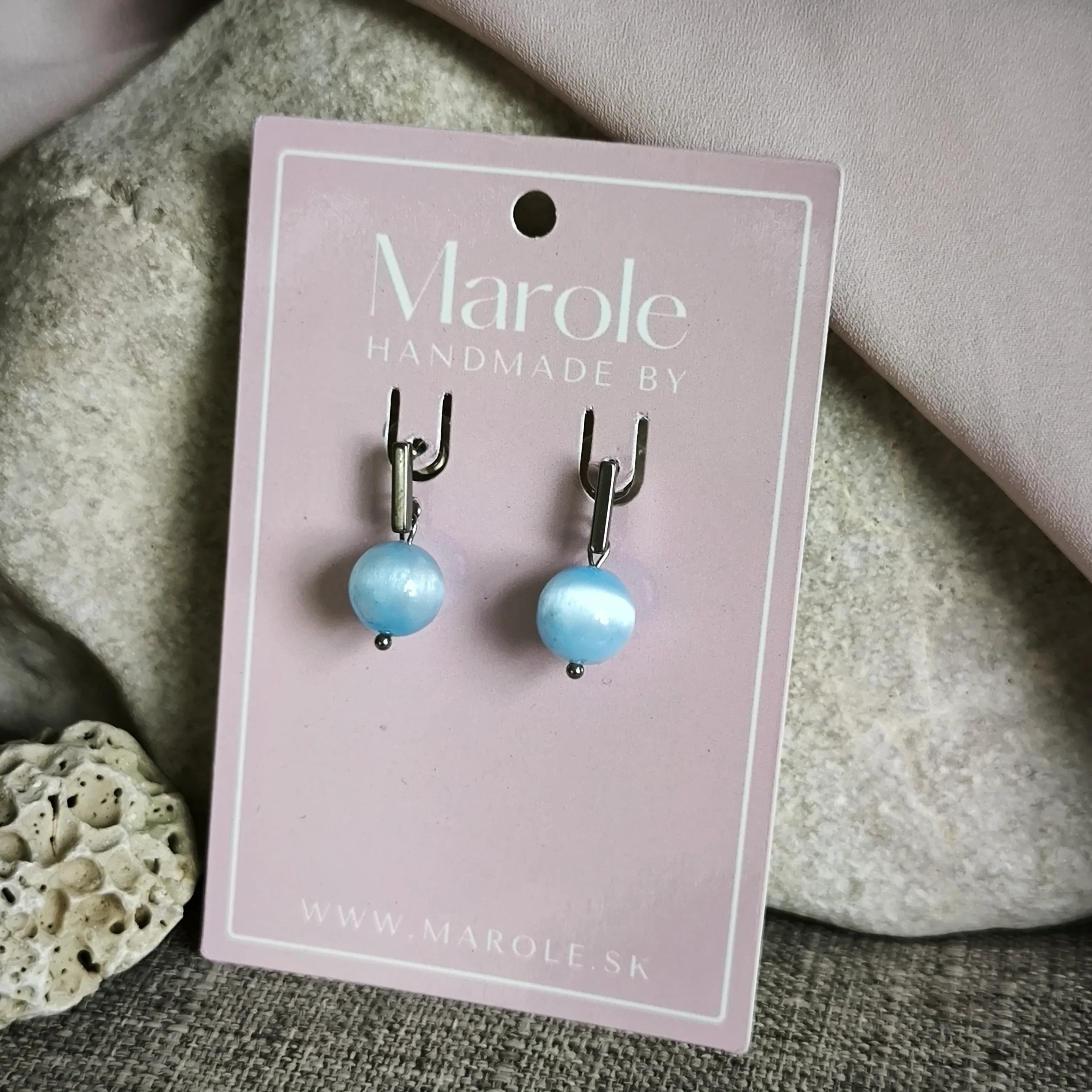 Mineral earrings (Selenite) - Marole